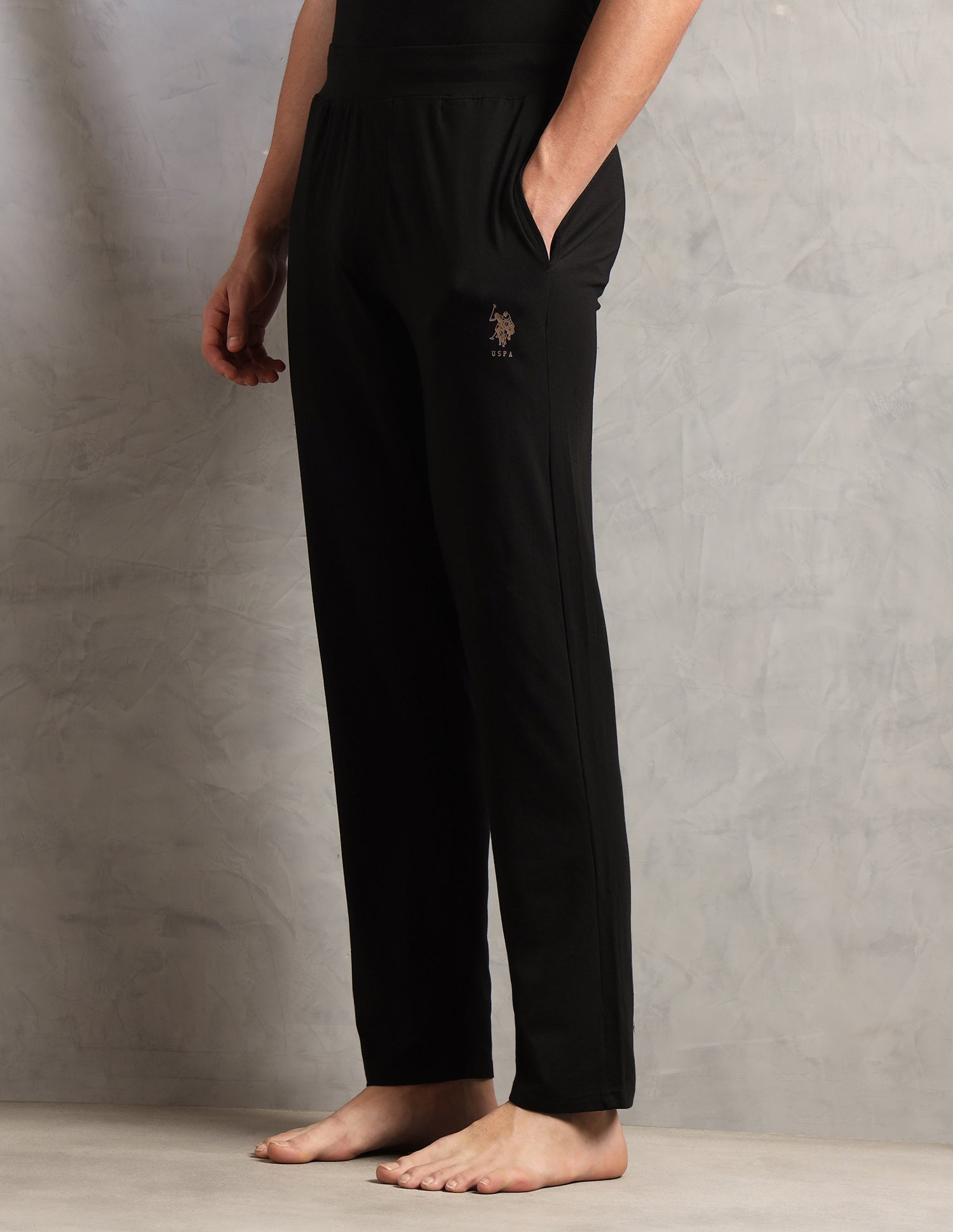 Relaxed Fit Breathable PR001-PL - Lounge Pants Pack Of 1 Black - U.S. Polo Assn. India | Large