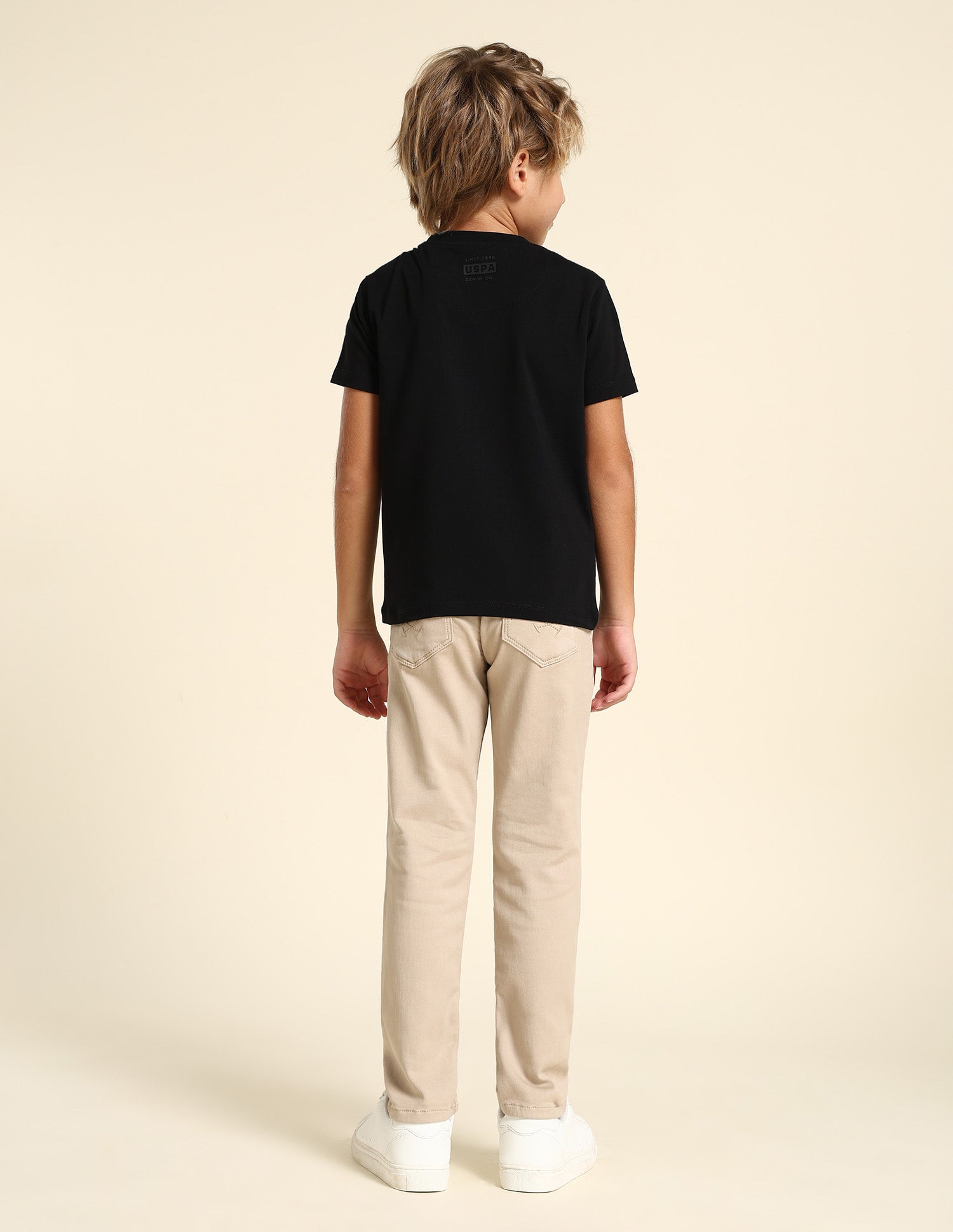 Boys Brand Printed Regular Fit T-Shirt Black - U.S. POLO ASSN. | Large