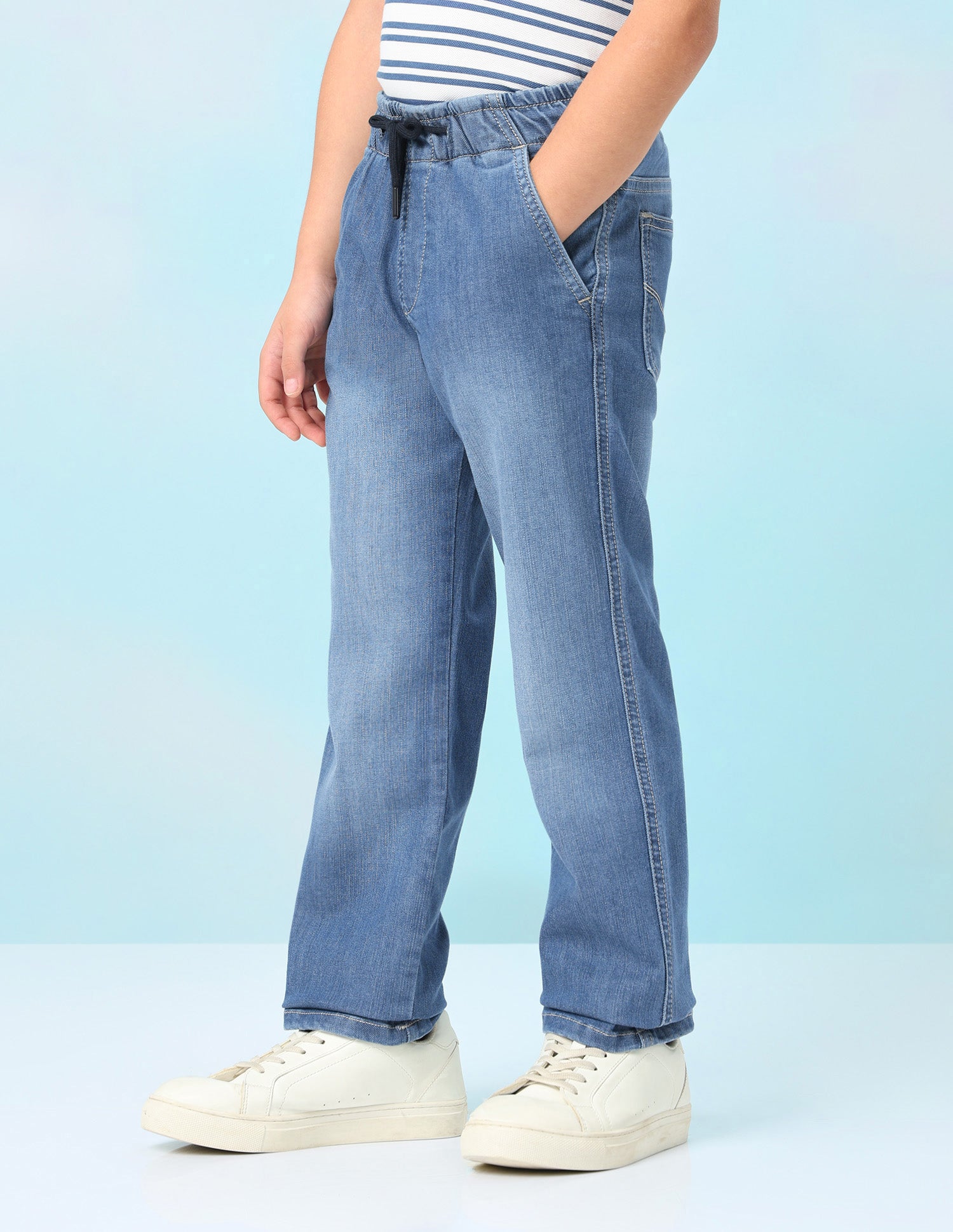 Mid Rise Regular Fit Jeans Light Indigo - U.S. Polo Assn. India | Large