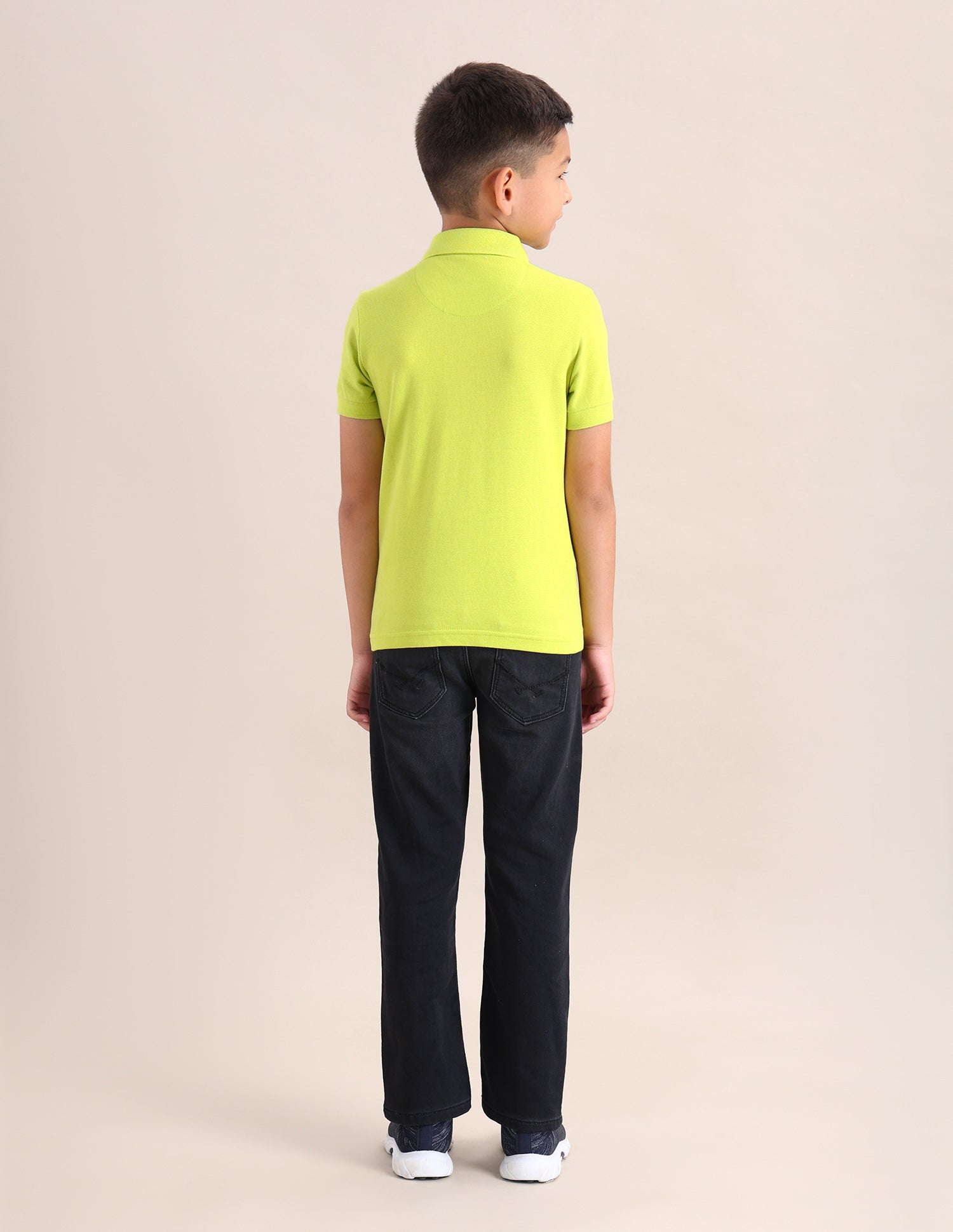 Boys Solid Cotton T-Shirt Green - U.S. POLO ASSN. | Large