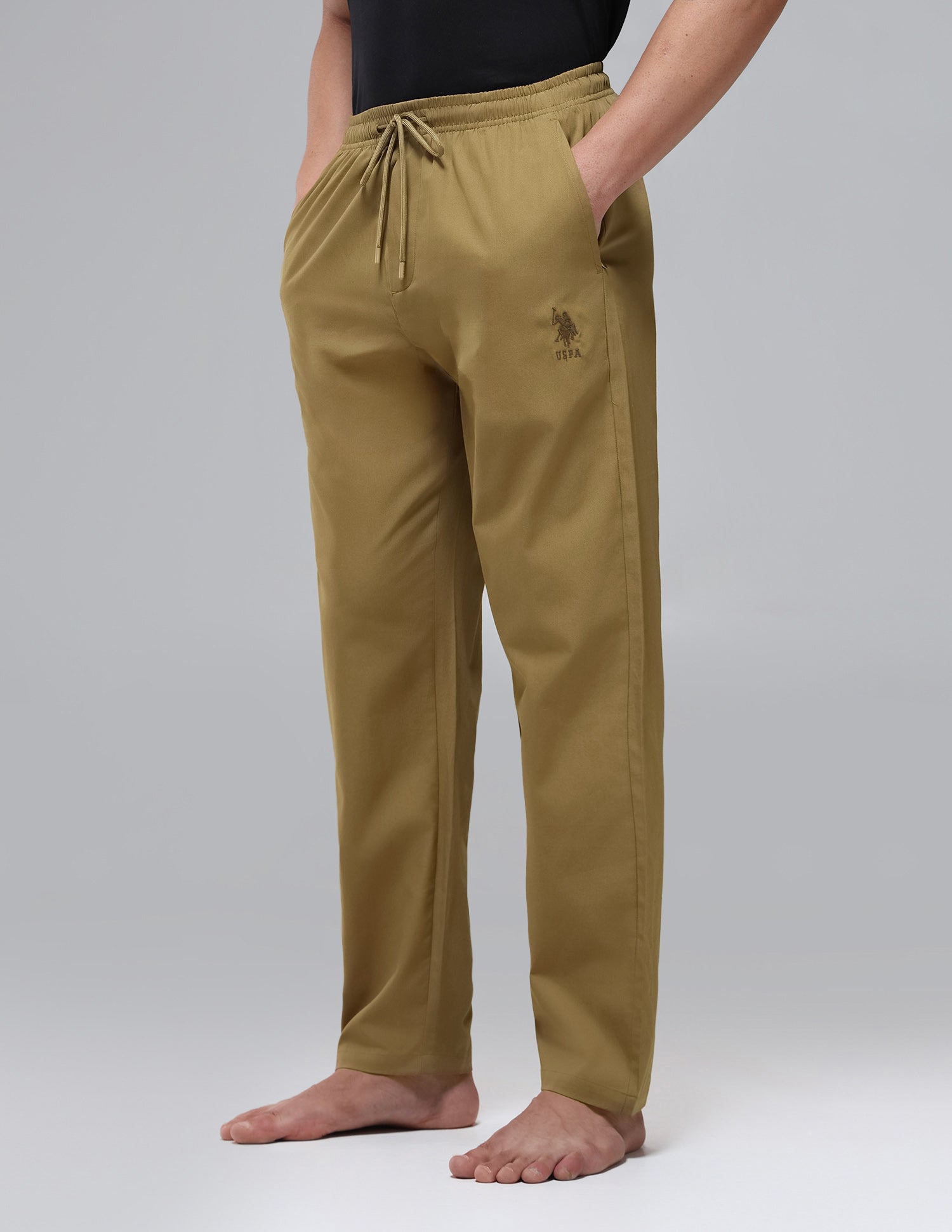 Midrise Pure Cotton OELP1 Pyjamas Dull Gold - U.S. Polo Assn. India | Large