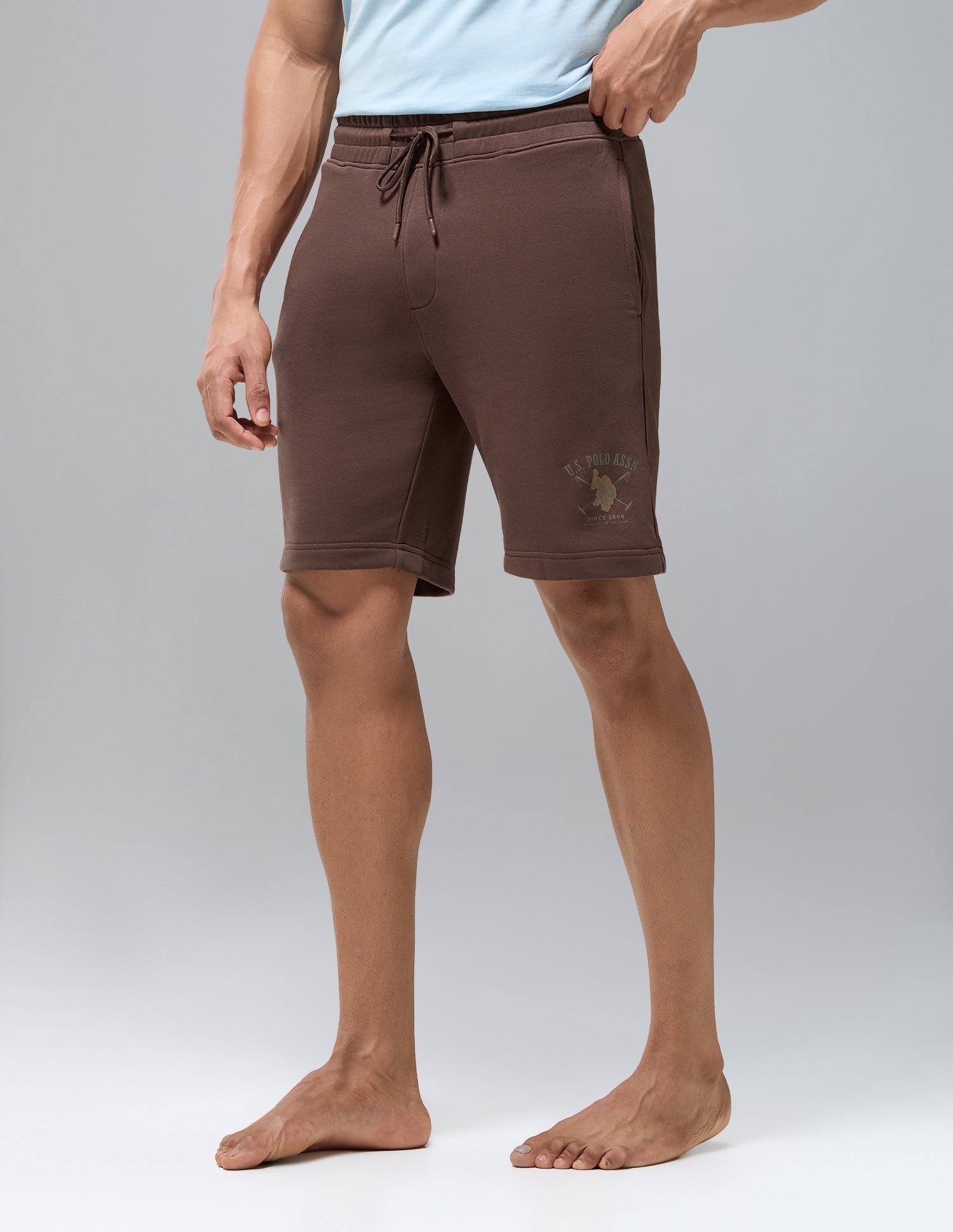 Cotton Rich OES13 Terry Lounge Shorts Mustang - U.S. Polo Assn. India | Large