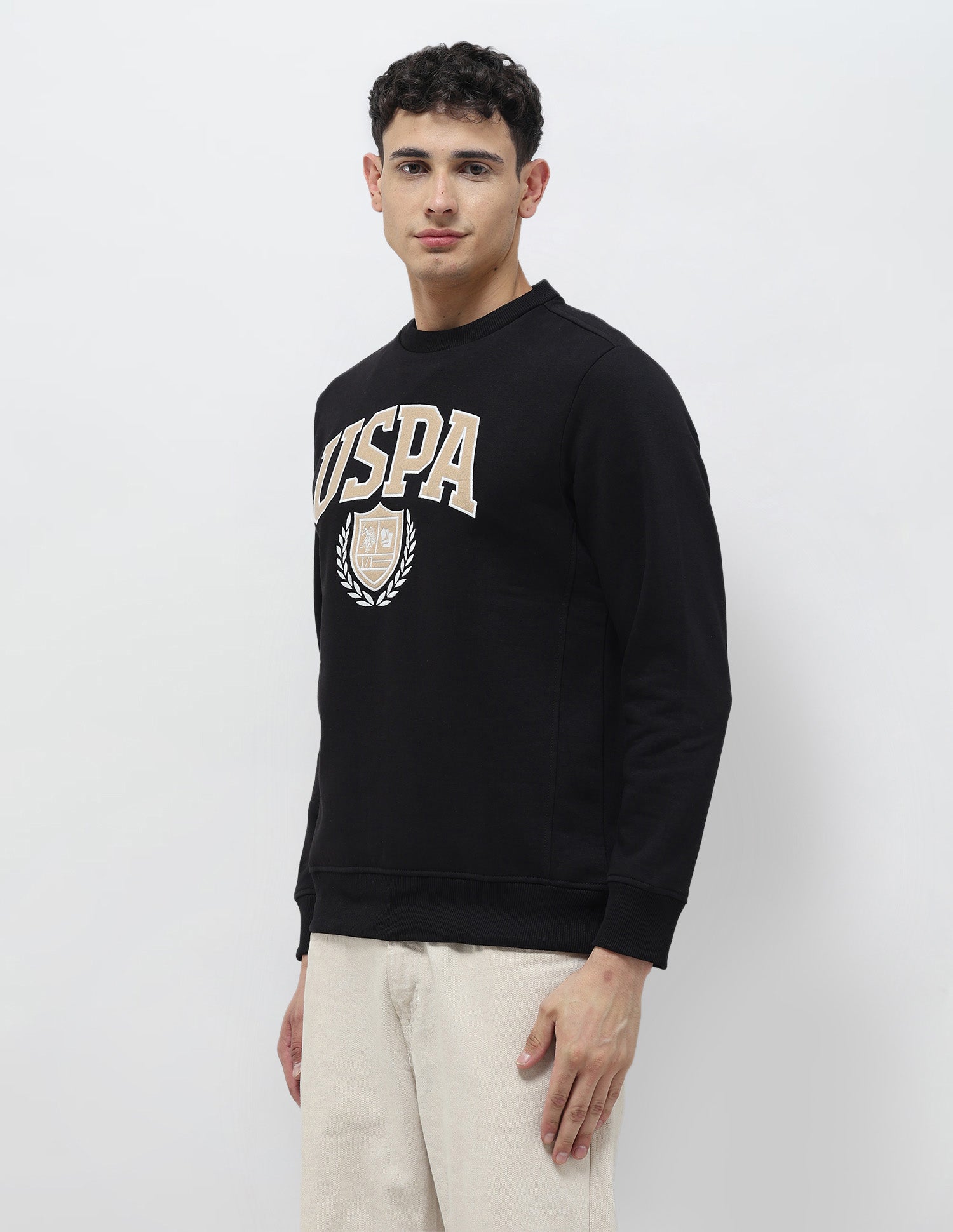 Brand Embroidered Regular Fit Sweatshirt Black - U.S. POLO ASSN. | Large