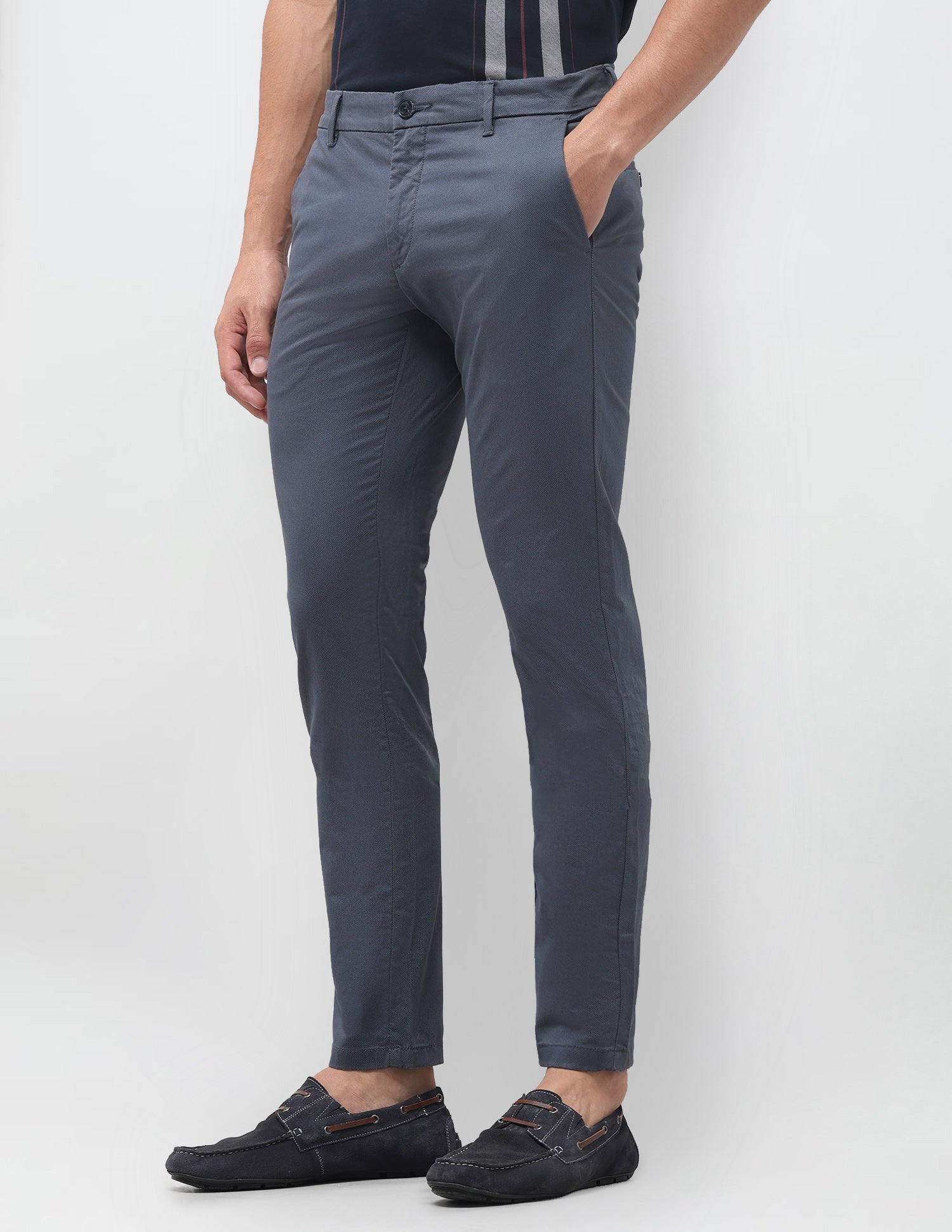 Austin Slim Fit All Over Printed Trousers Navy - U.S. Polo Assn. India | Large