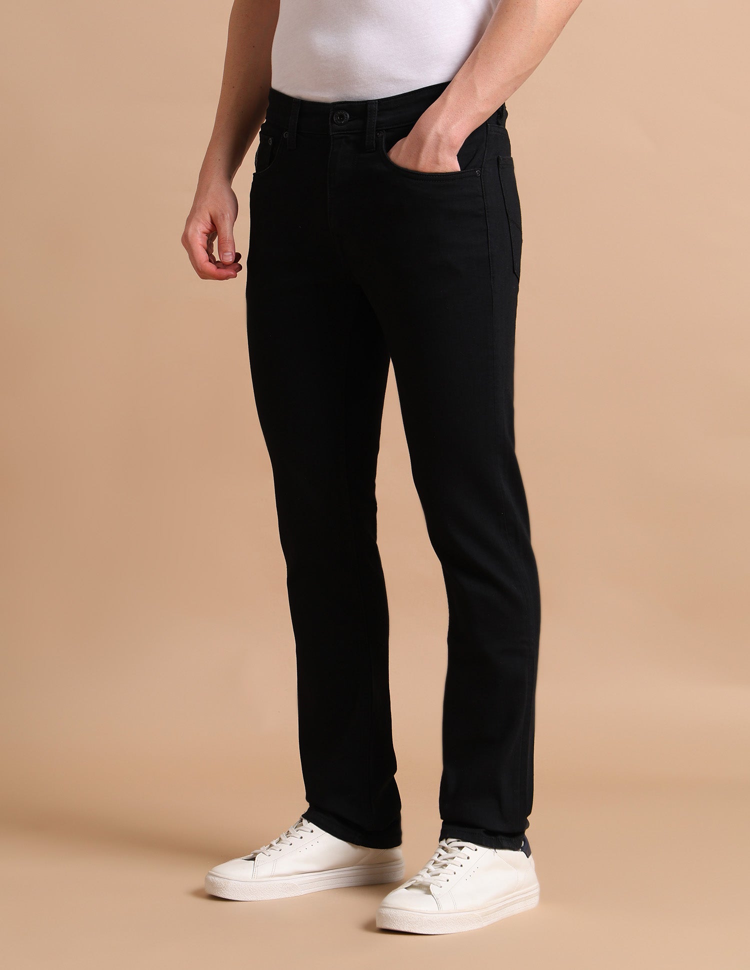 Slim Jogger Fit Jeans Meaning Slim Fit Denim Jeans In Black Wash