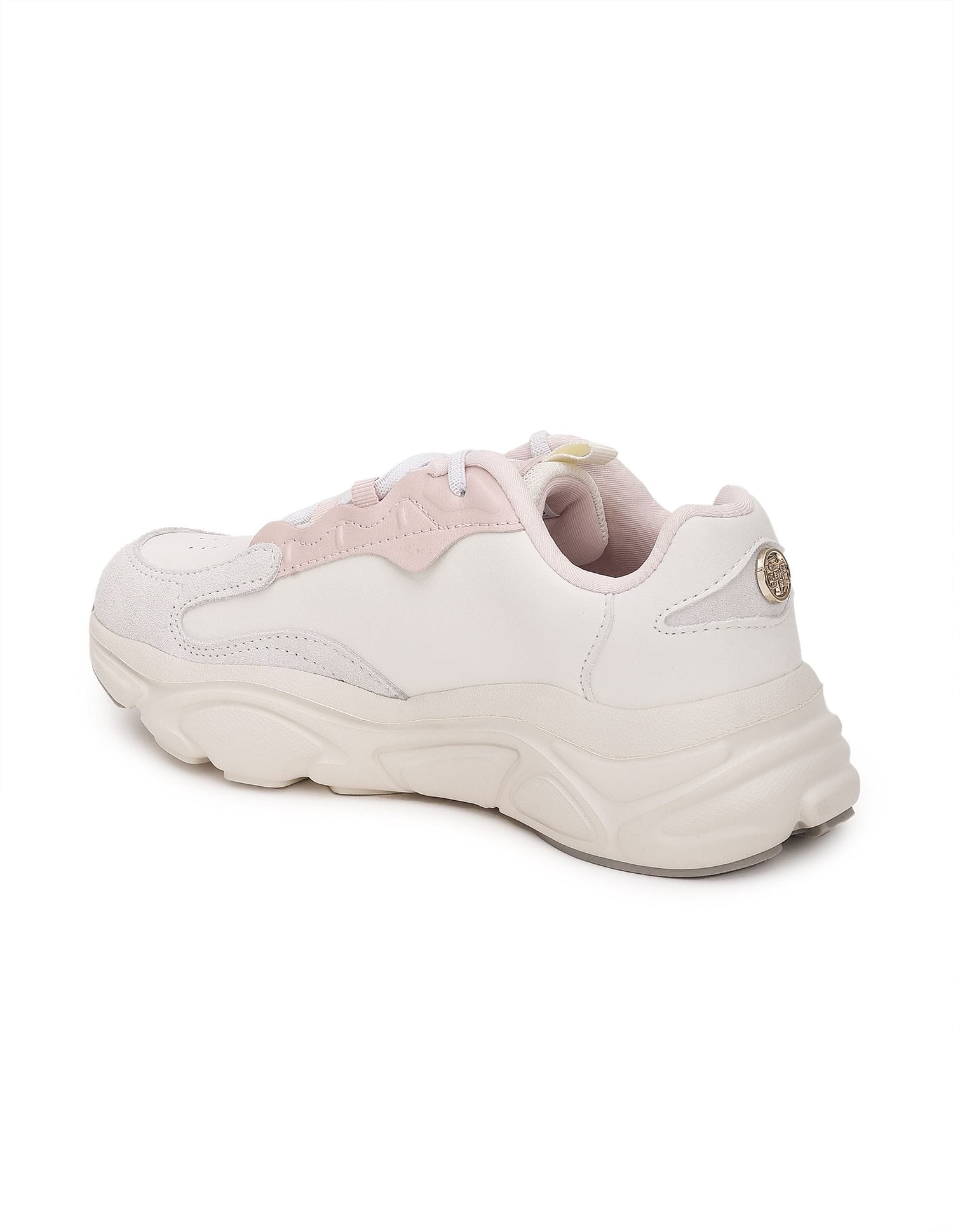 Women Colour Block Gemma Sneakers White and Light Pink - U.S. Polo Assn. India | Large