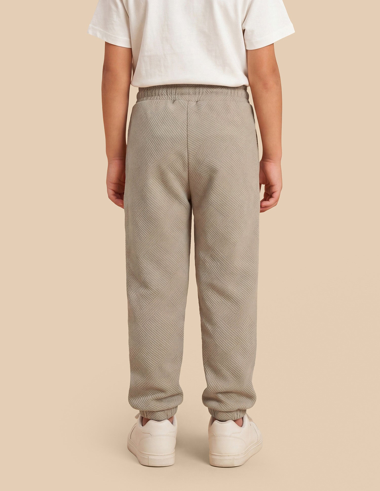 Patterned Brand Embroidered Joggers Beige - U.S. Polo Assn. India | Large