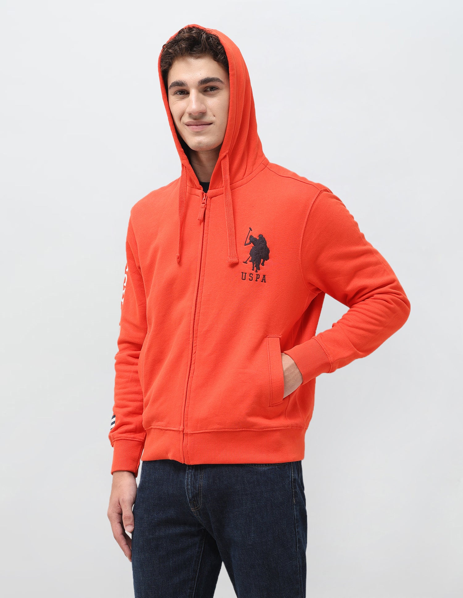 Solid Regular Fit Sweatshirt Red - U.S. Polo Assn. India | Large