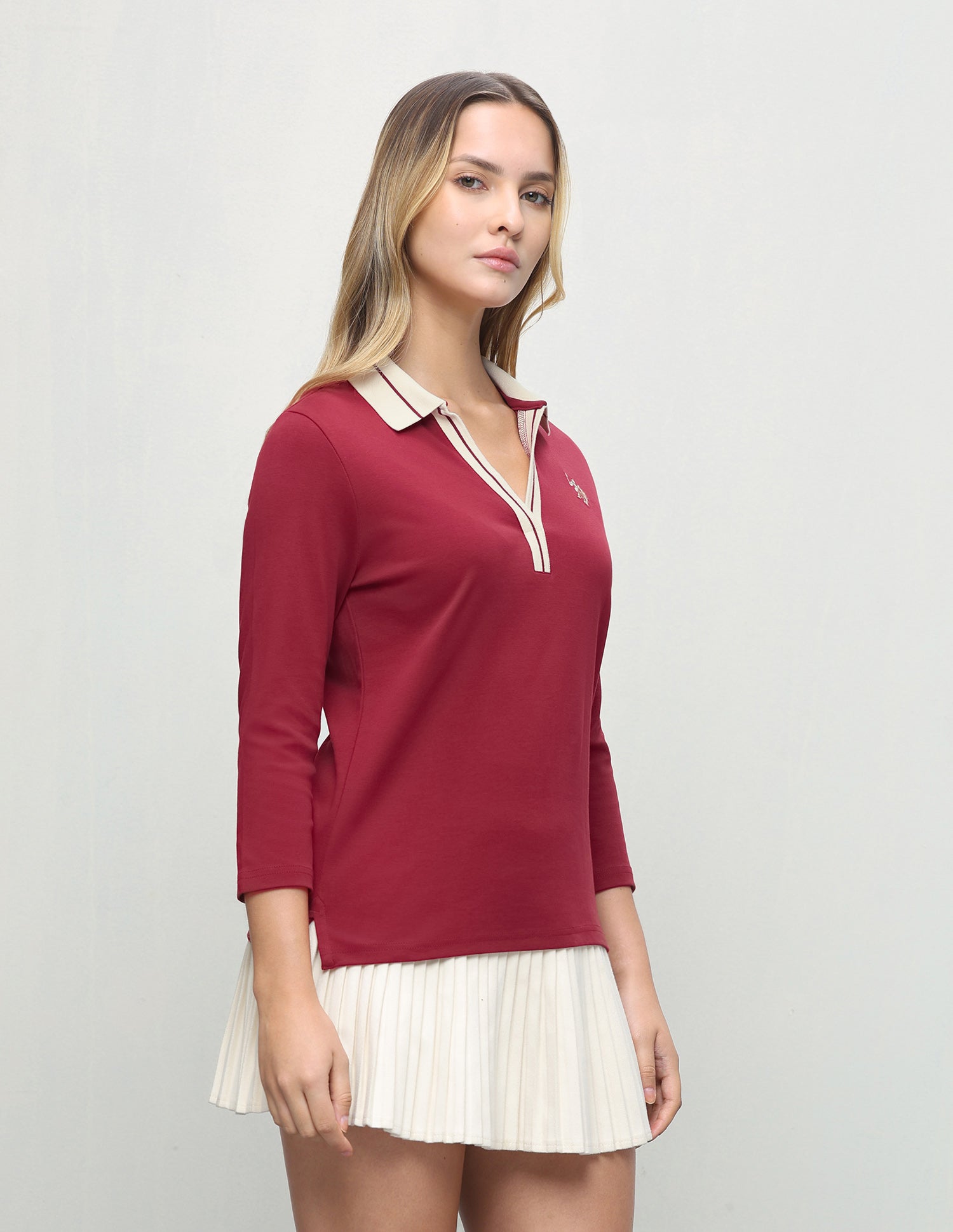 Solid Regular Fit Polo Shirt Maroon - U.S. Polo Assn. India | Large