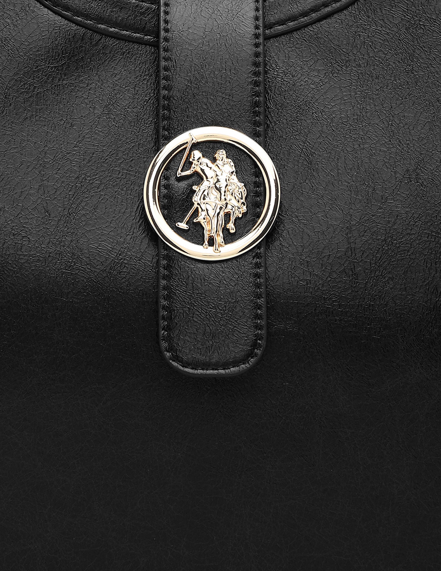 Women Aris Textured Tote Bag Black - U.S. POLO ASSN. | Large