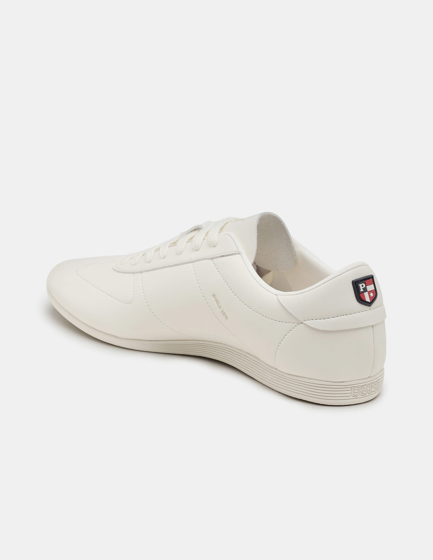 Round Toe Lace Ups Sheild 1890 Sneakers White - U.S. Polo Assn. India | Large