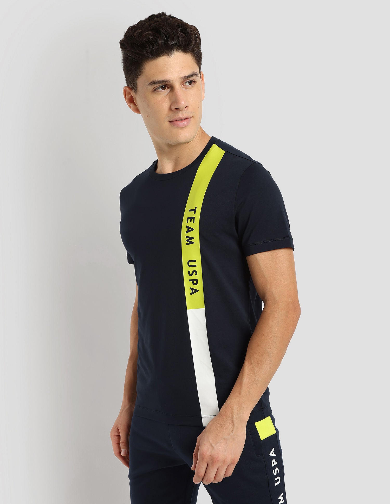 Brand Stripe Training T-Shirt Navy - U.S. POLO ASSN. | Large