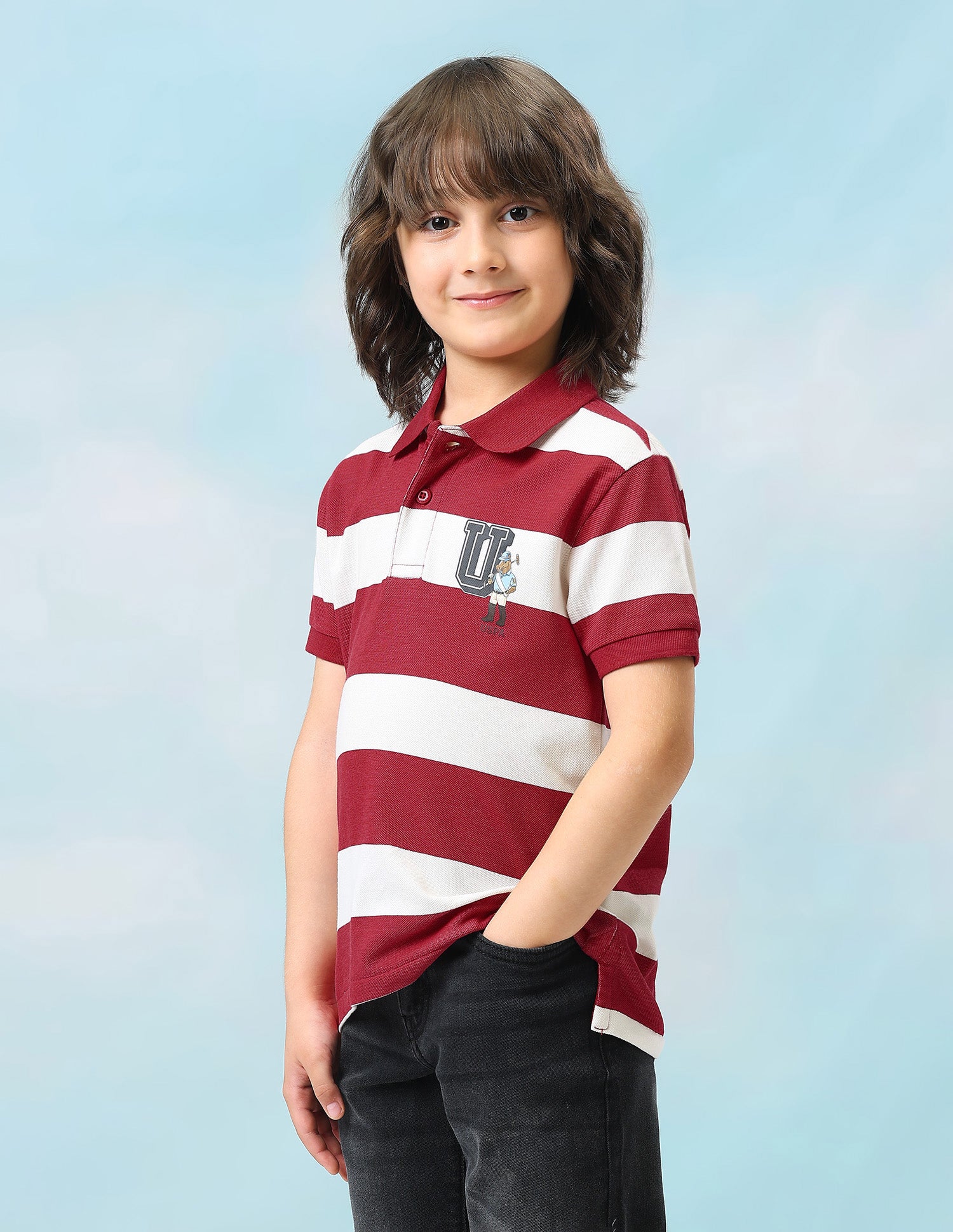 Horizontal Striped Regular Fit Polo Shirt Red - U.S. Polo Assn. India | Large