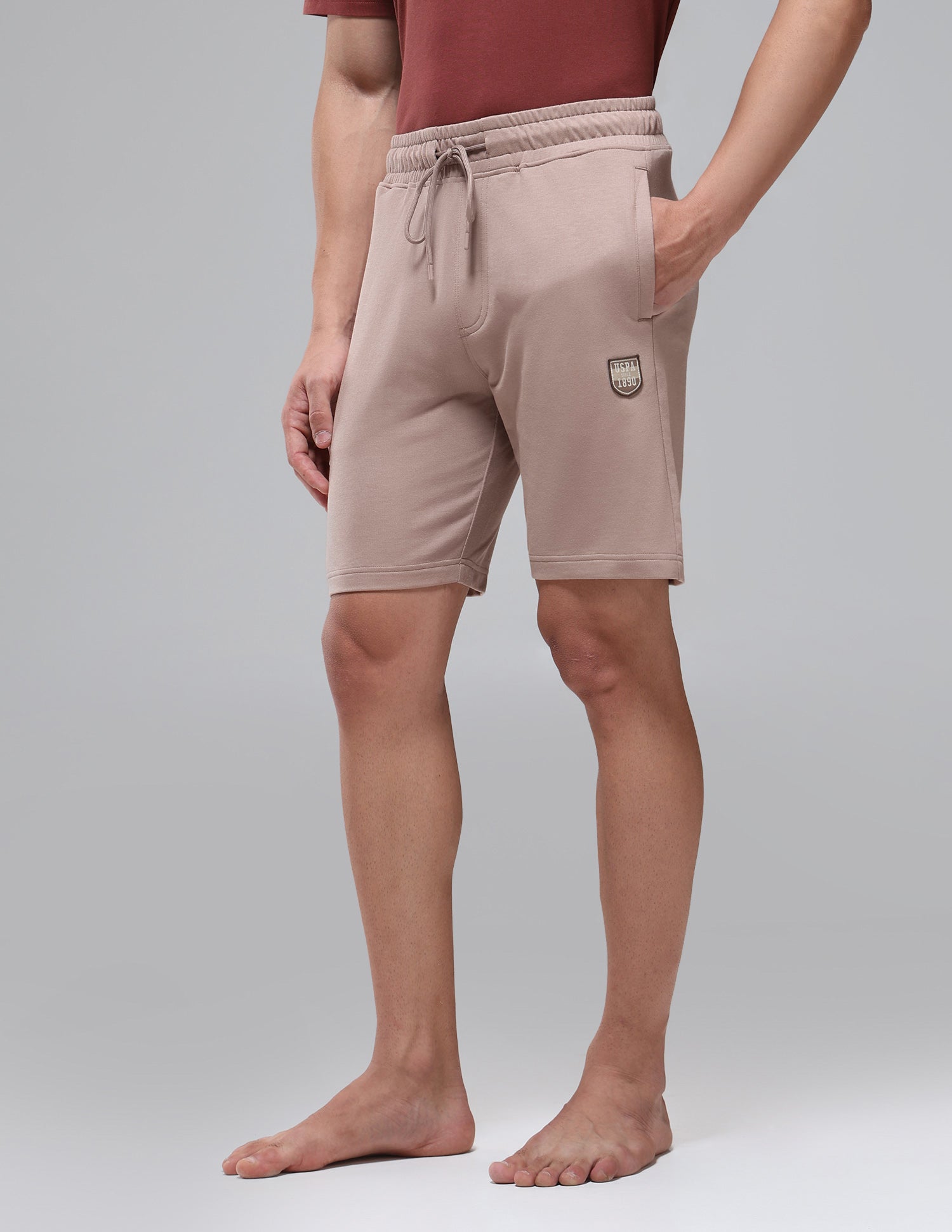 Cotton Rich OES11 Lounge Shorts Stucco - U.S. Polo Assn. India | Large