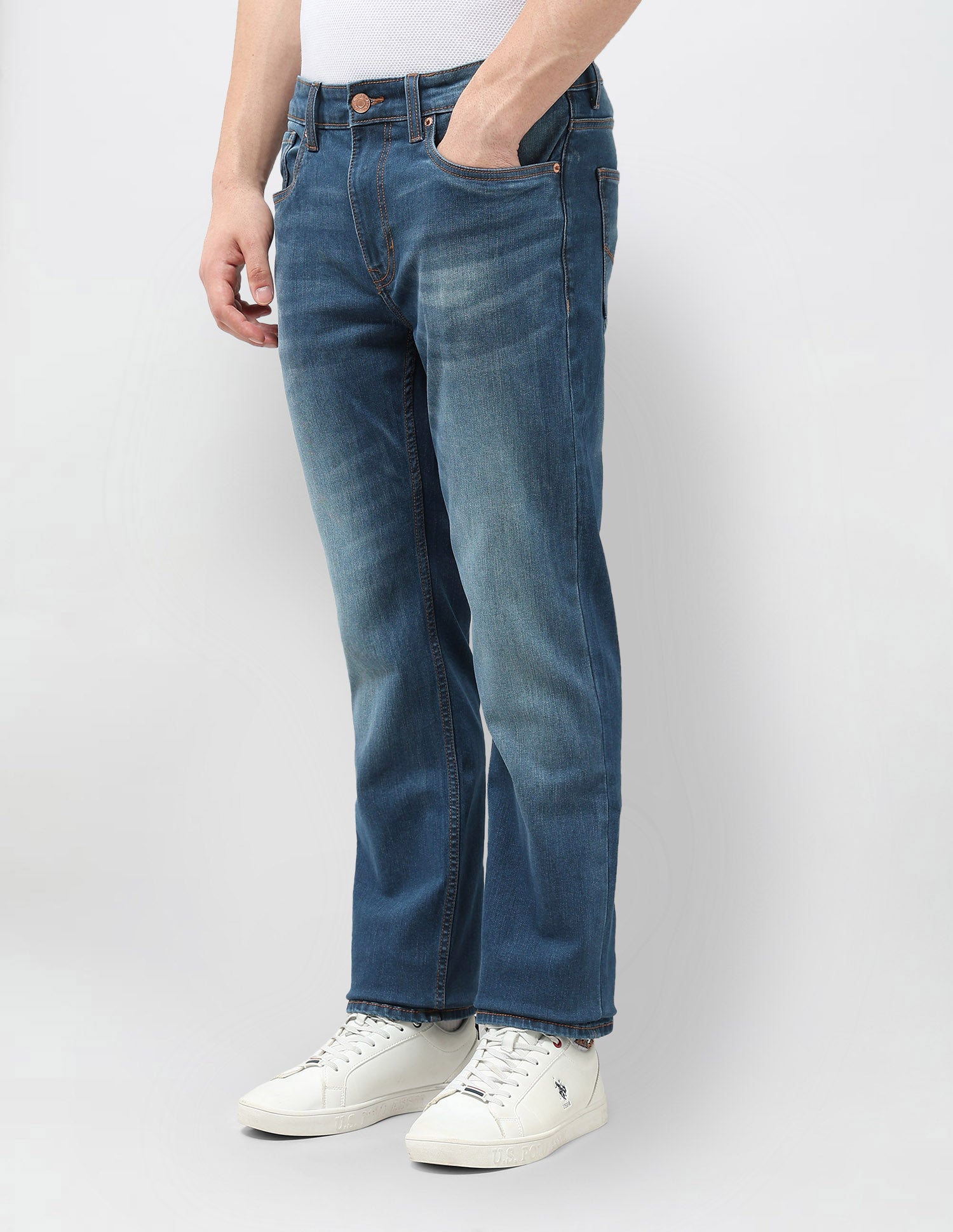 Harold Slim Straight Fit Blue Jeans Indigo - U.S. Polo Assn. India | Large
