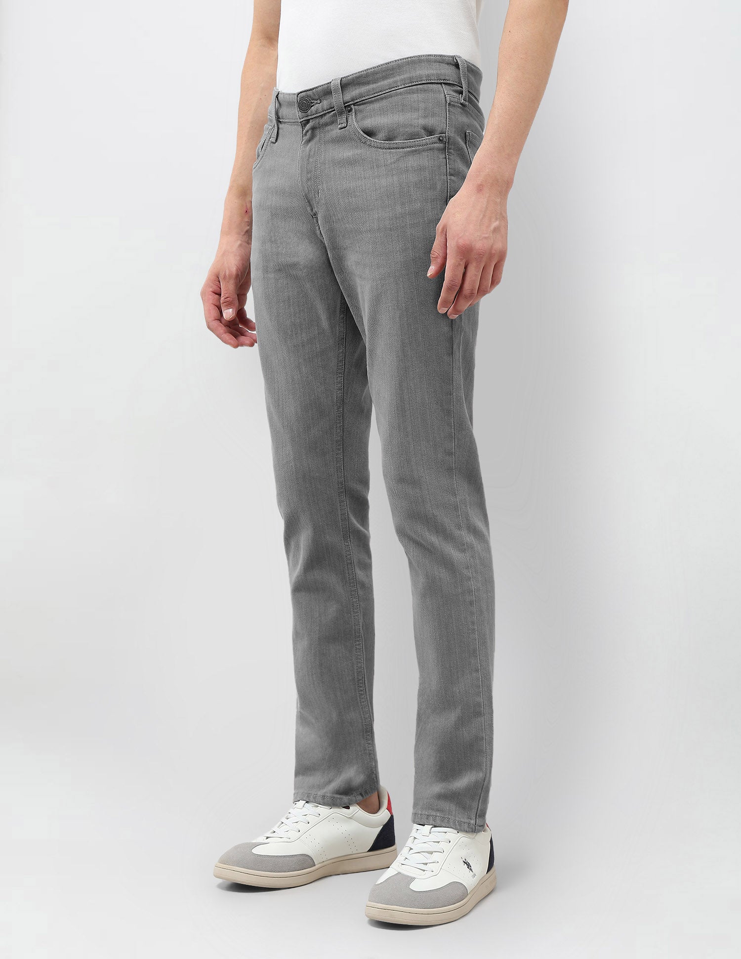 Brandon Slim Tapered Fit Mid Rise Jeans Grey - U.S. POLO ASSN. | Large