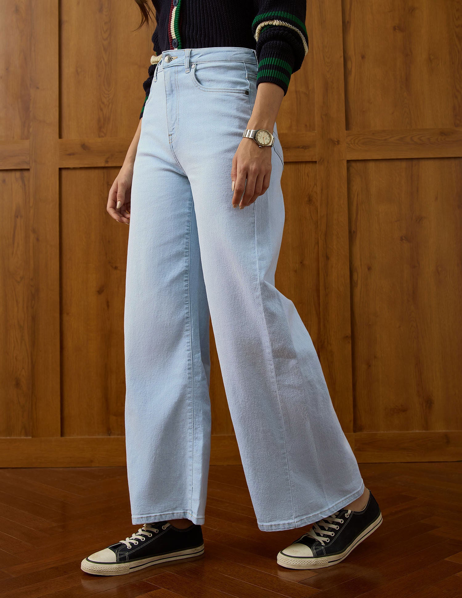 High Rise Baggy Fit Jeans Dark Blue - U.S. POLO ASSN. | Large