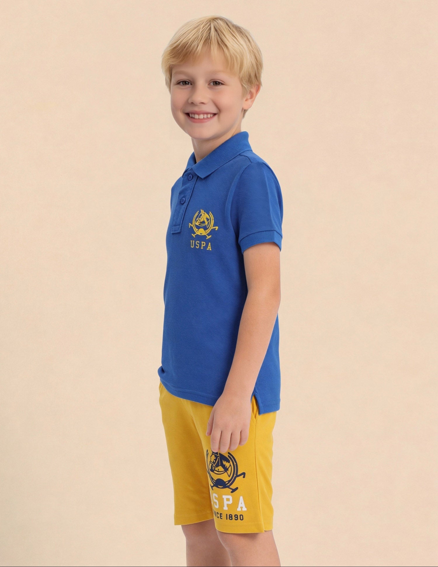 Boys Pure Cotton Polo Shirt Blue - U.S. Polo Assn. India | Large