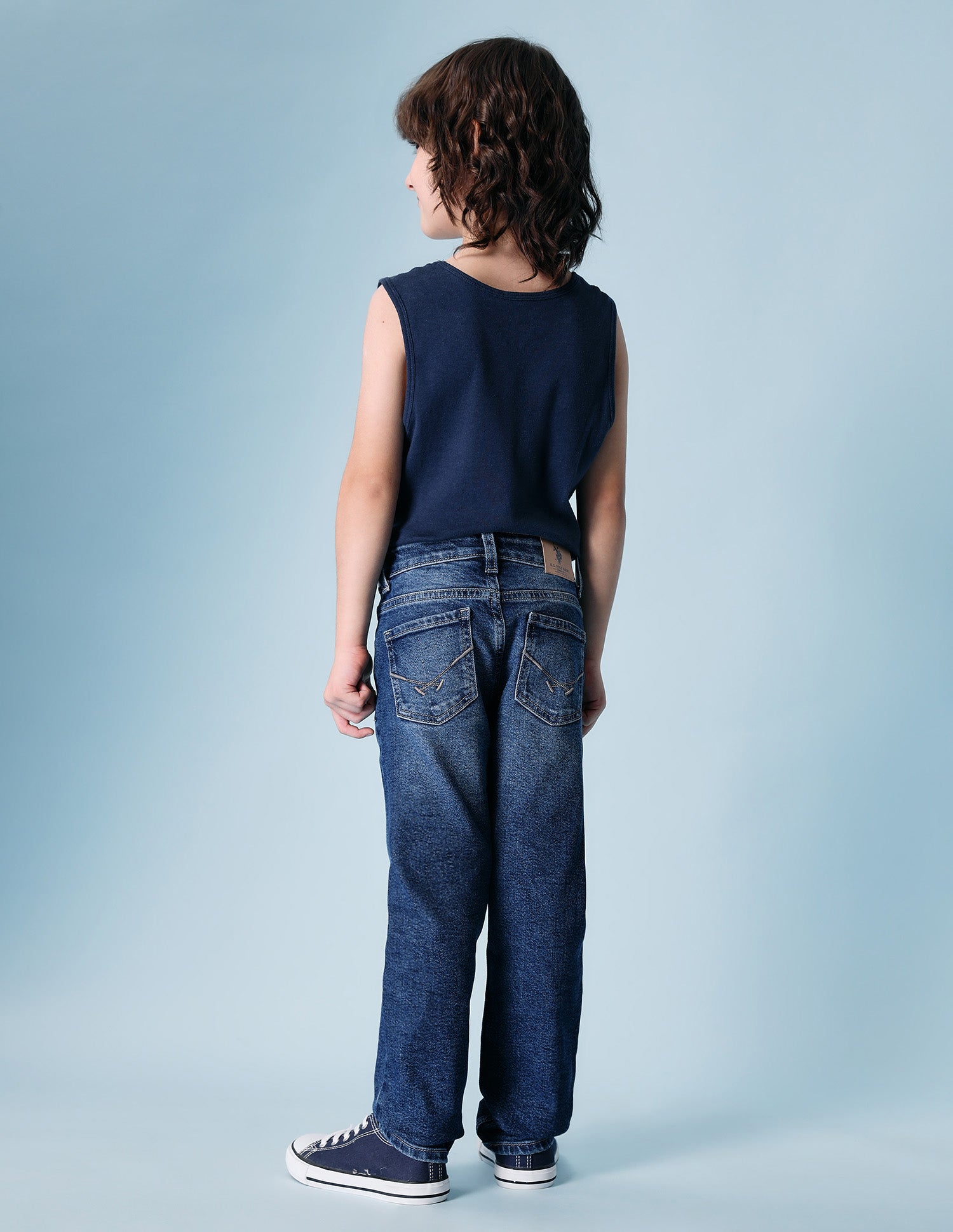 Boys Whiskered Relaxed Fit Jeans Indigo - U.S. POLO ASSN. | Large