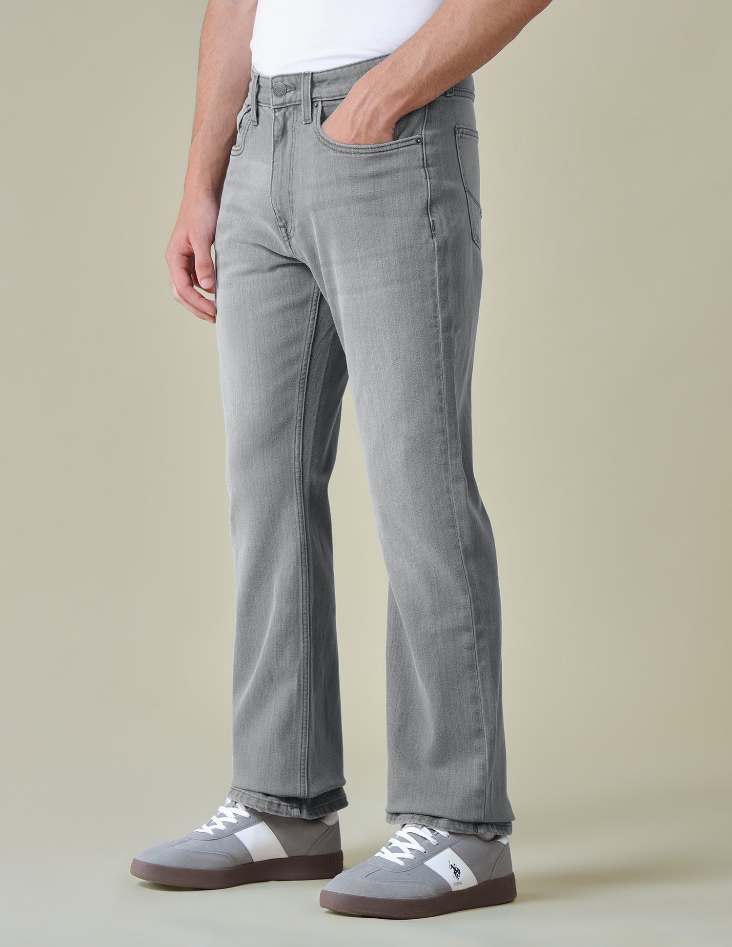 Connor Bootcut Fit Grey Jeans Mid Grey - U.S. Polo Assn. India | Large
