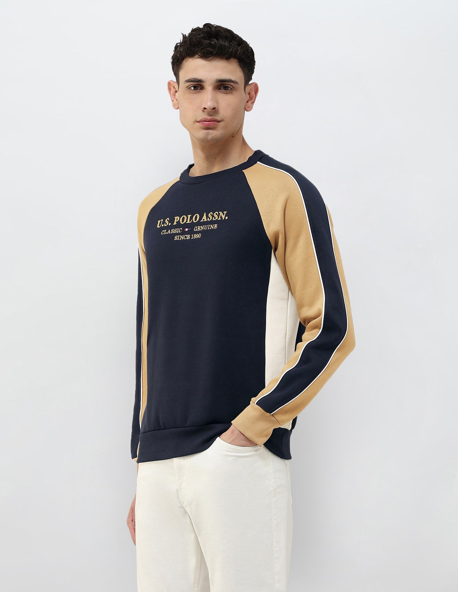 Brand Embroidered Regular Fit Sweatshirt Navy - U.S. POLO ASSN. | Large