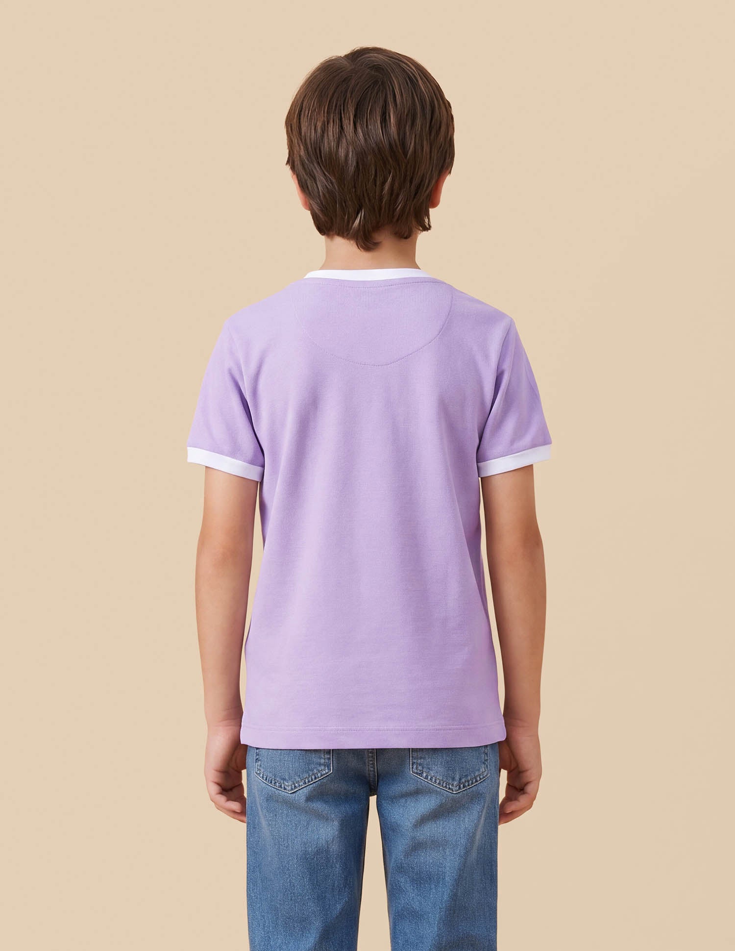 Typographic Brand Printed Regular Fit T-Shirt Purple - U.S. Polo Assn. India | Large