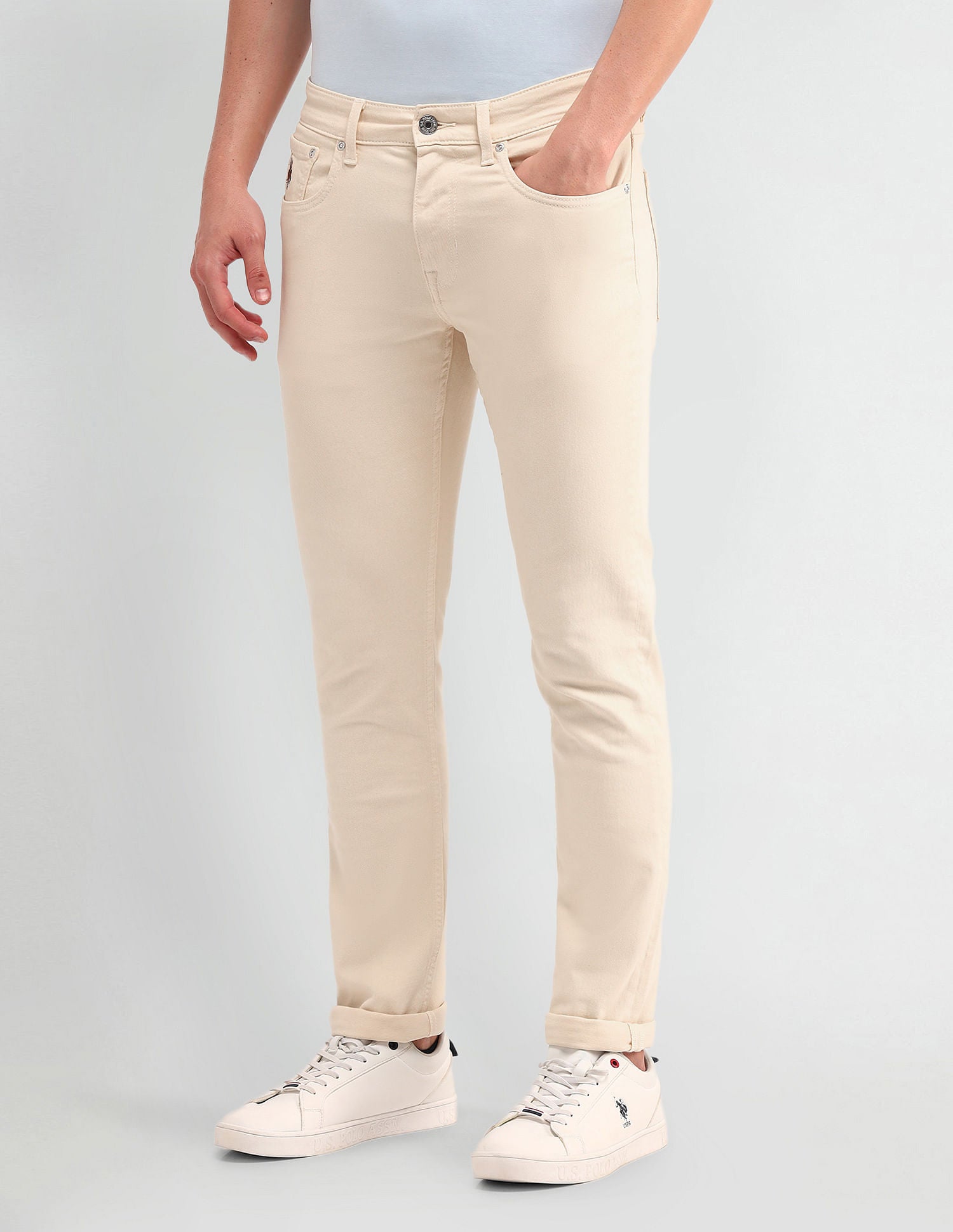 Brandon Slim tapered Fit Jeans Beige - U.S. POLO ASSN. | Large
