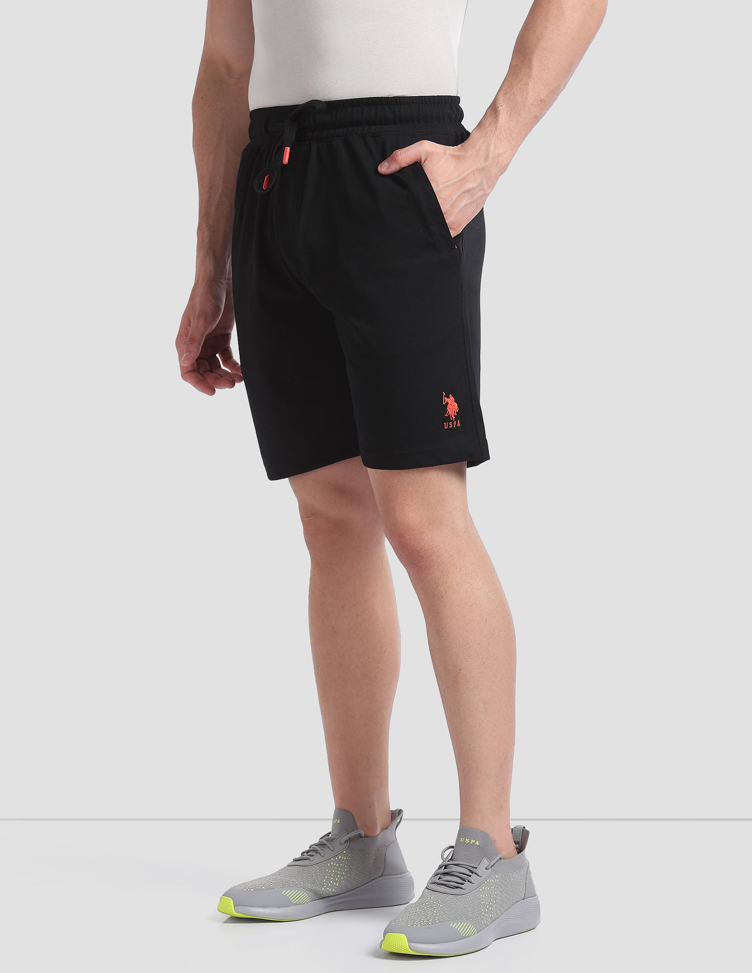 Solid Active AS001 Lounge Shorts - Pack Of 1 Black - U.S. POLO ASSN. | Large