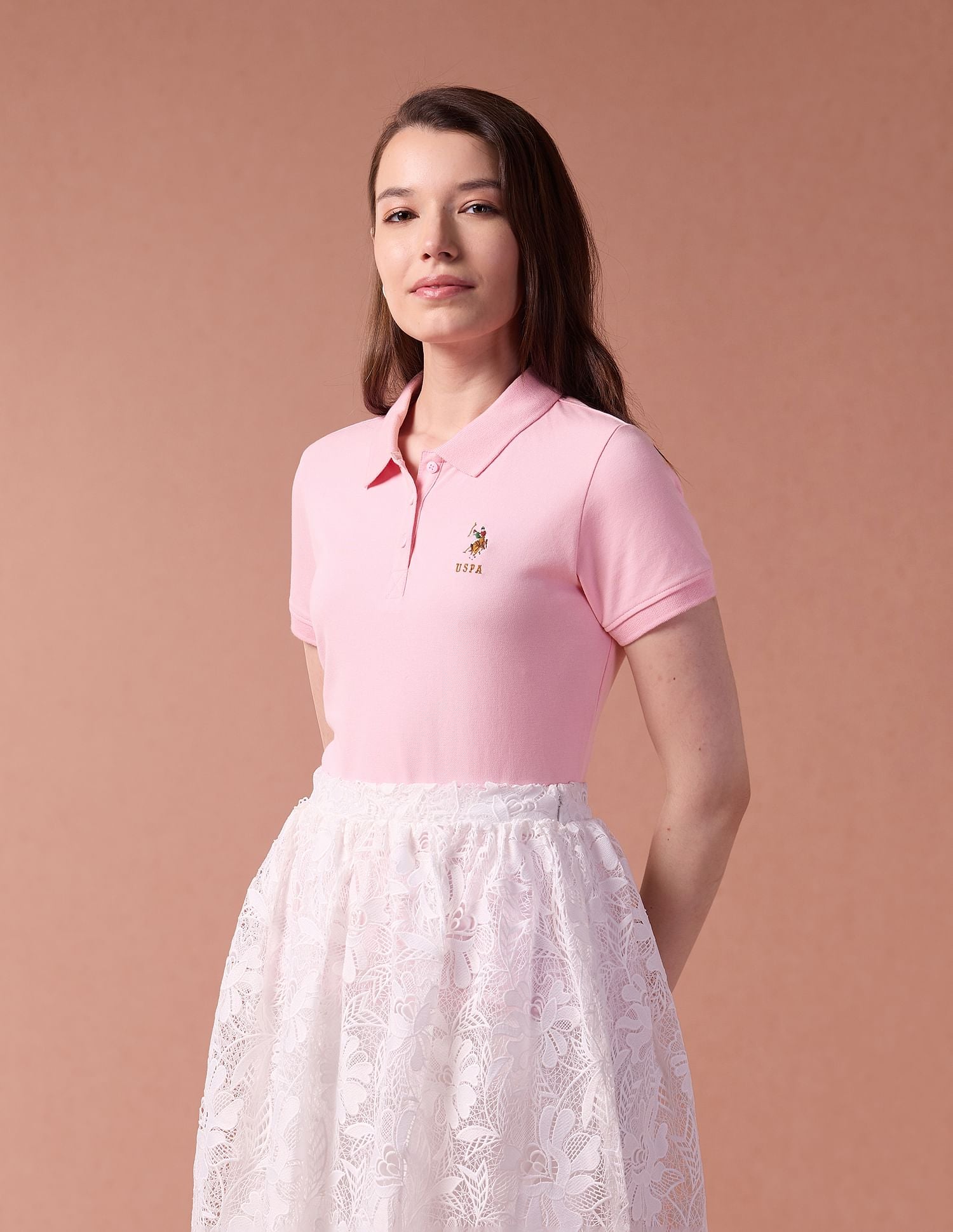 Embroidered Logo Regular Polo Shirt Light Pink - U.S. Polo Assn. India | Large