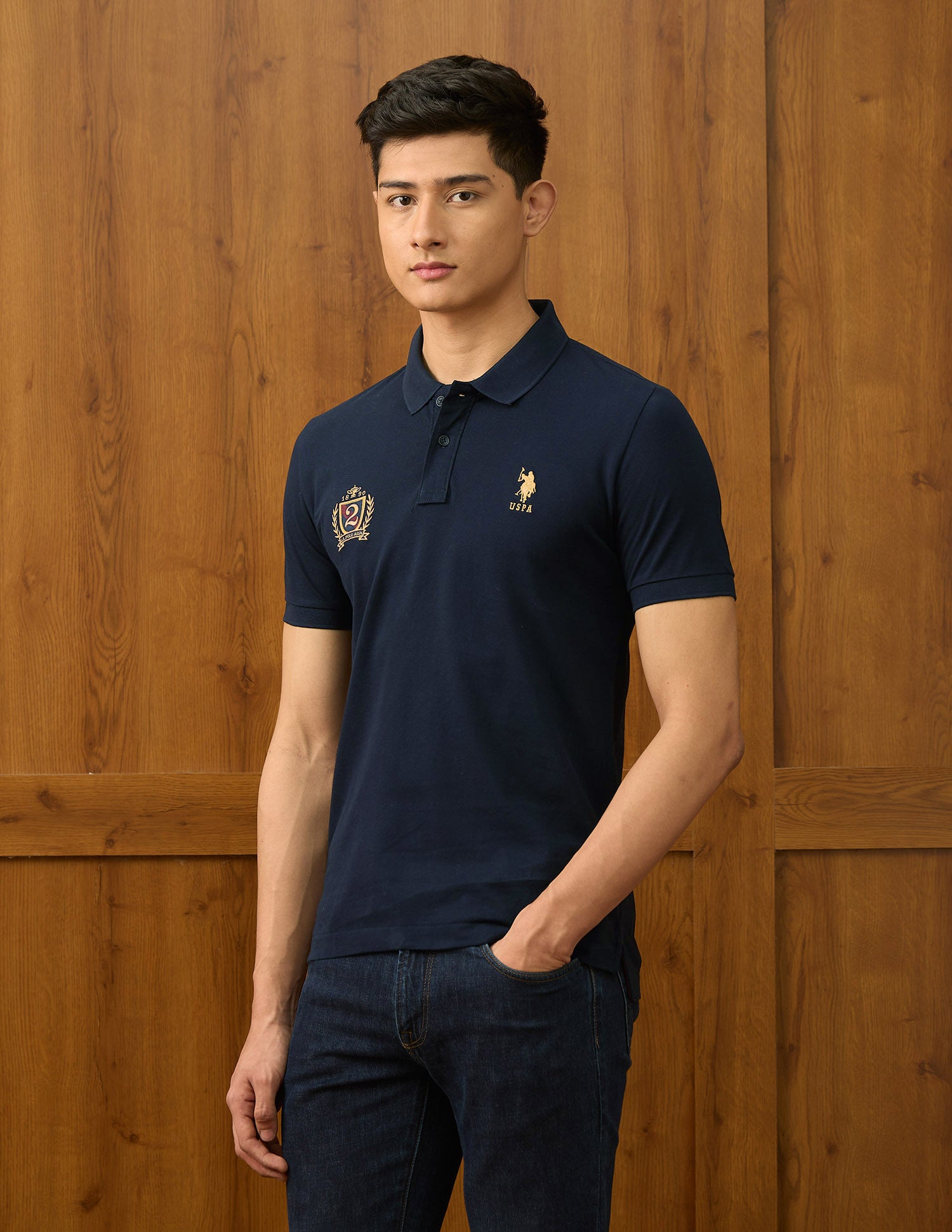 Solid Varsity Polo Shirt Navy - U.S. POLO ASSN. | Large
