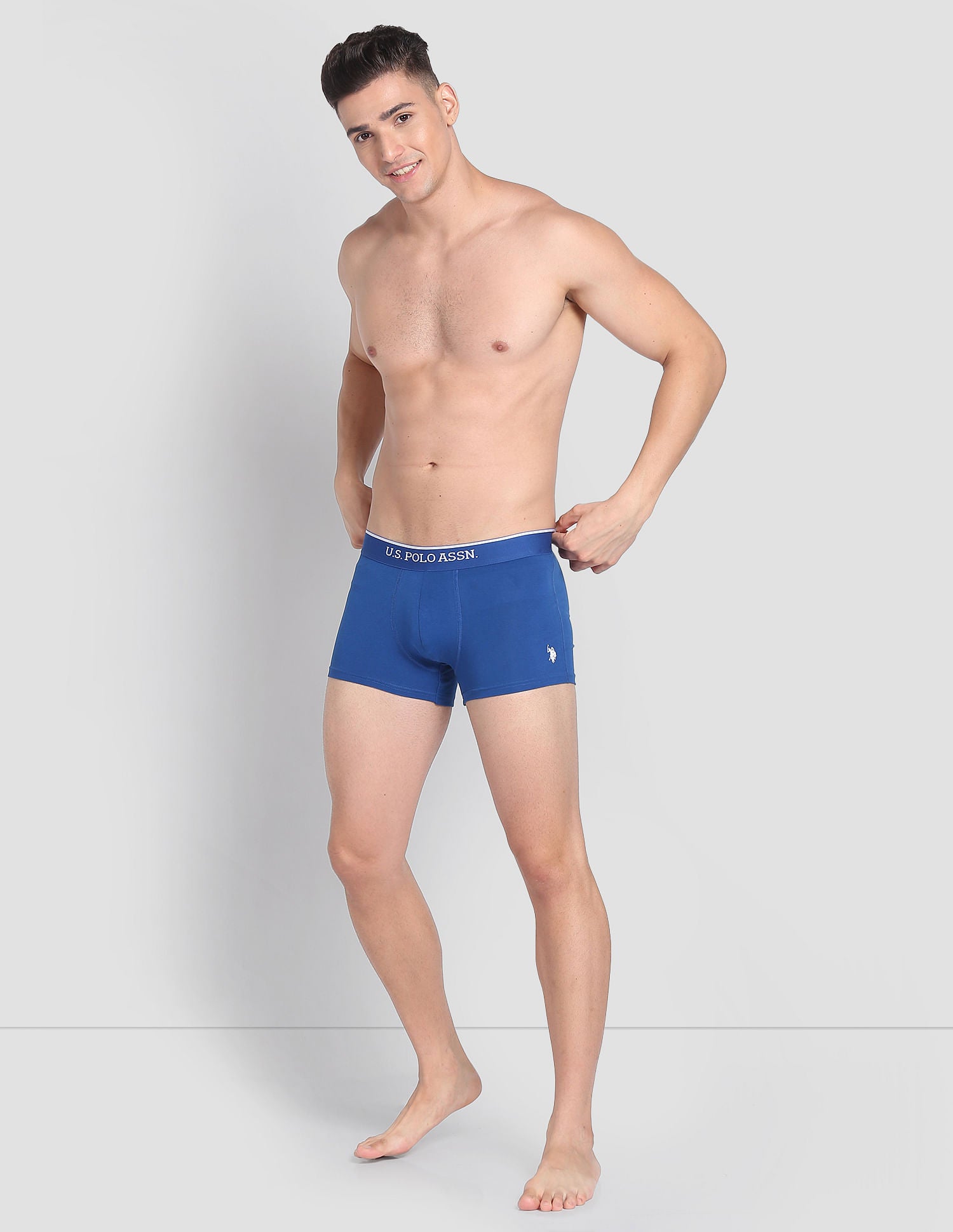 Mid Rise ET004 Trunks - Pack Of 3 Black, Blue And Navy - U.S. POLO ASSN. | Large