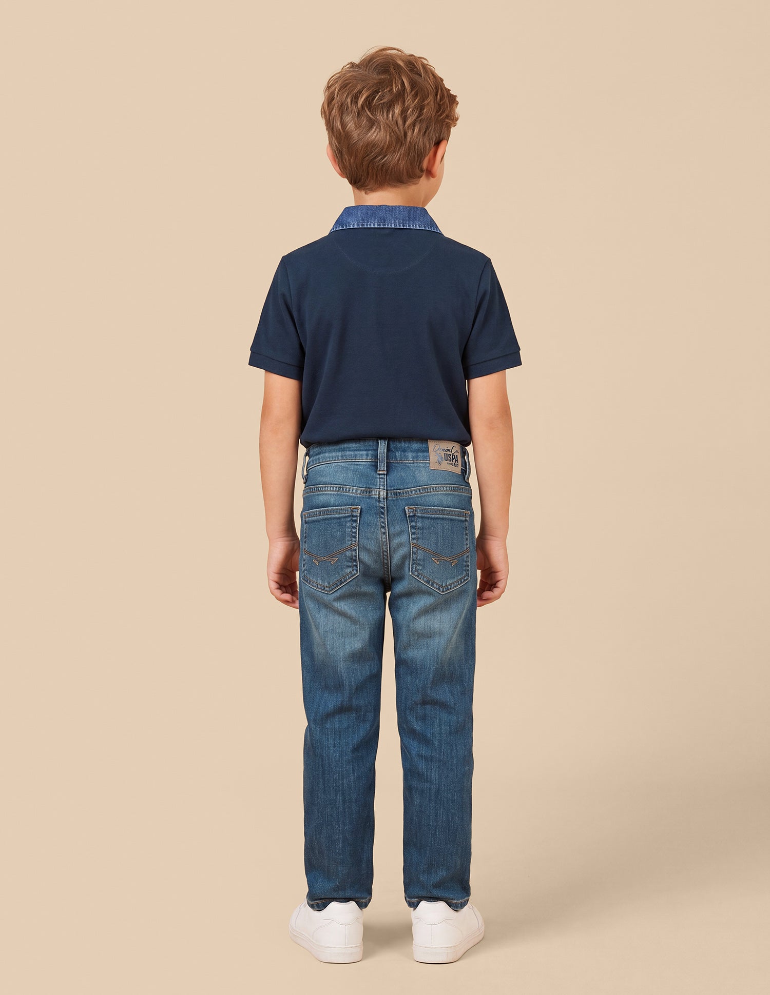 Relaxed Fit Whiskered Jeans Tinted Blue - U.S. Polo Assn. India | Large