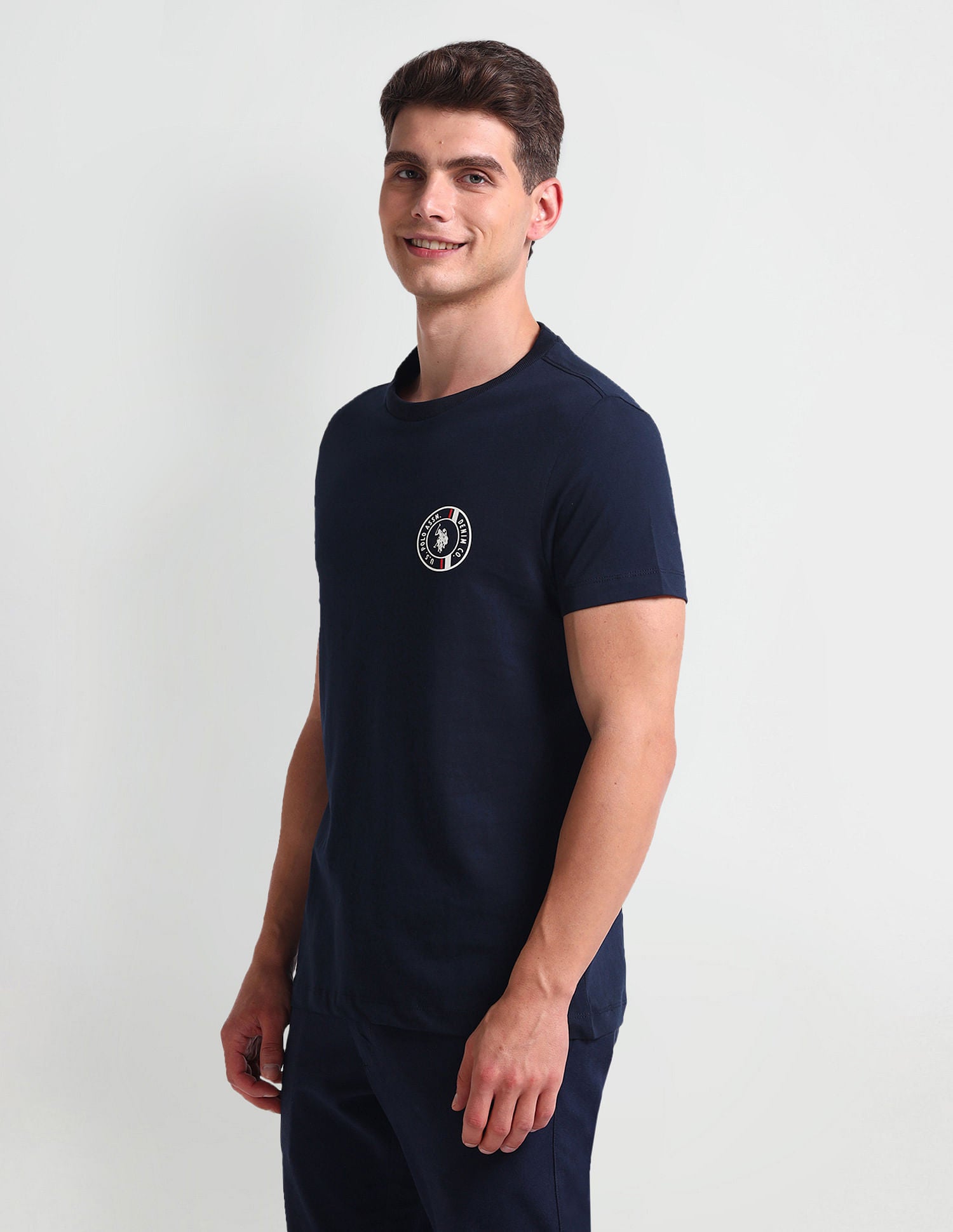 Muscle Fit Cotton T-Shirt Navy - U.S. POLO ASSN. | Large