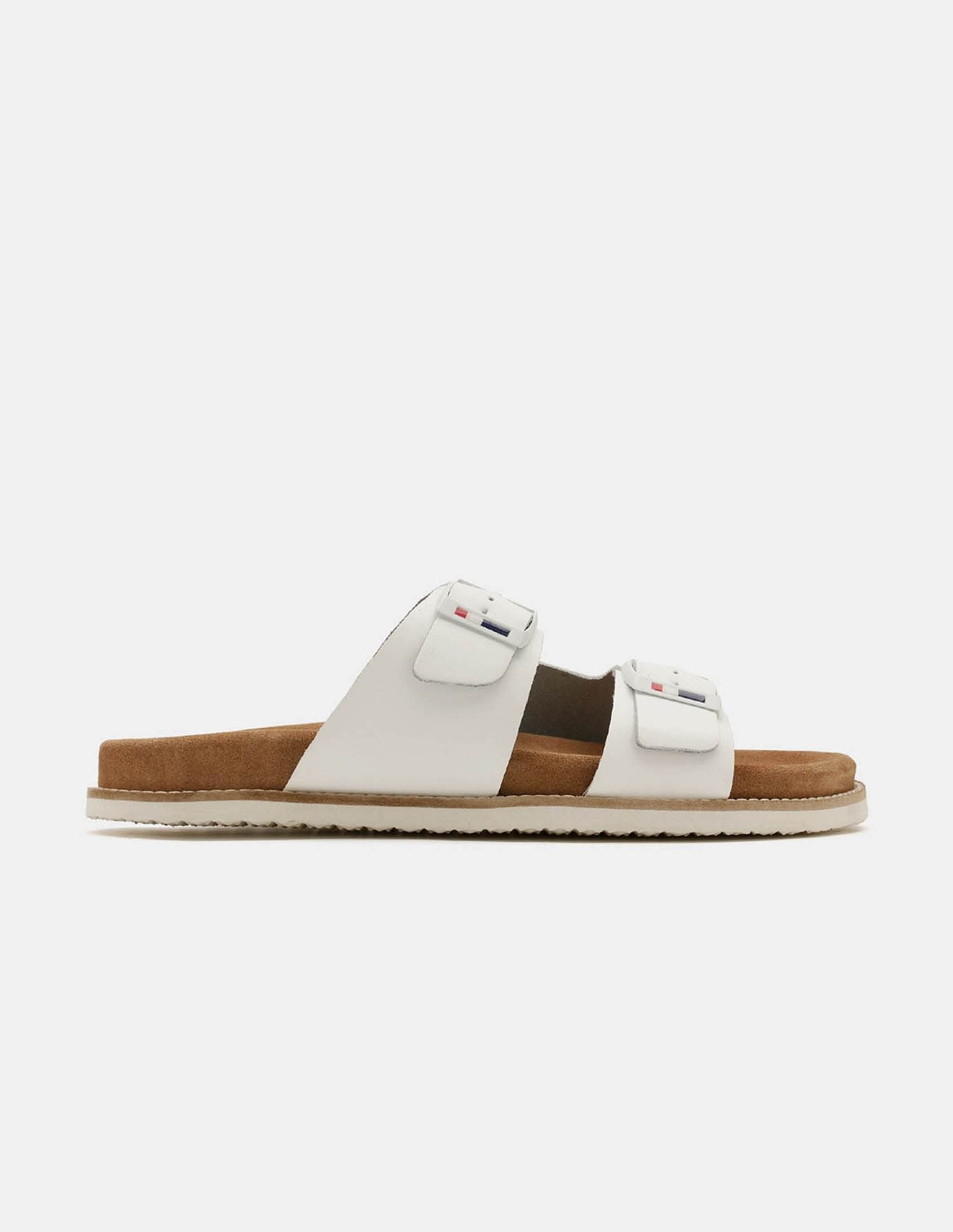 Men Mendy Buckle Strap Slippers Off White - U.S. Polo Assn. India | Large