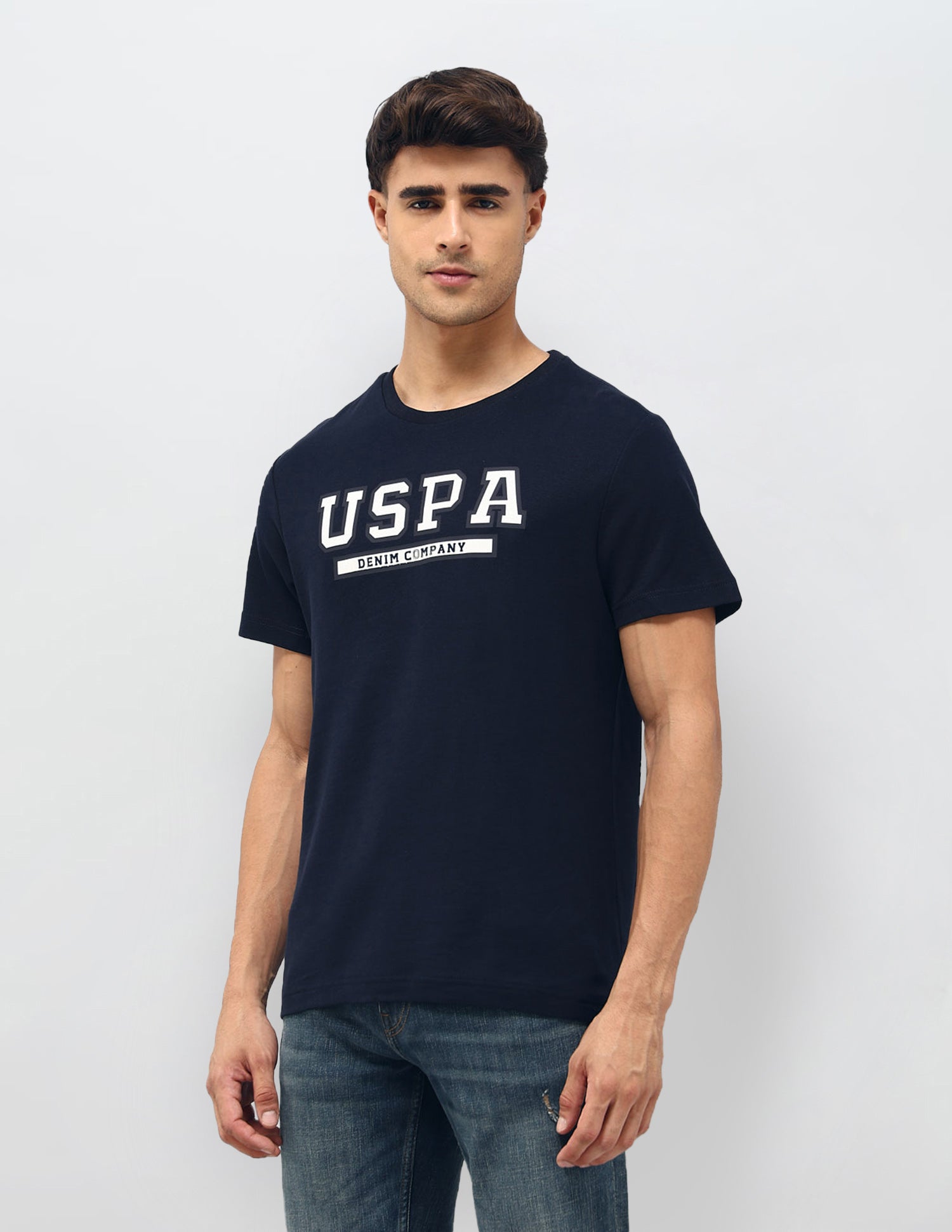 Brand Printed Regular Fit T-Shirt Navy - U.S. POLO ASSN. | Large