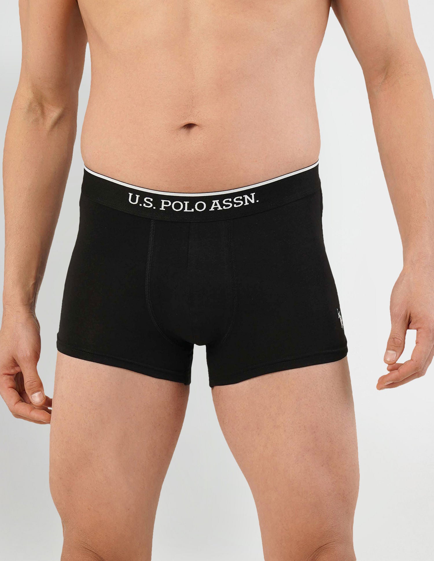 Antibacterial Solid ET004 Trunks - Pack Of 2 Black and Green - U.S. POLO ASSN. | Large