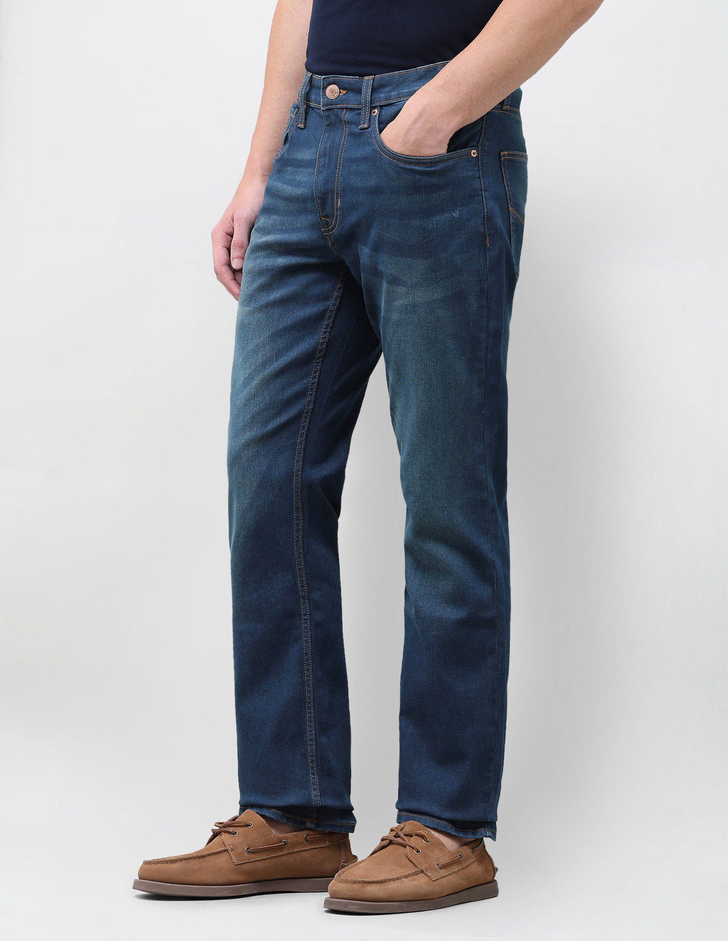 Solid Slim Fit Jeans Blue - U.S. Polo Assn. India | Large
