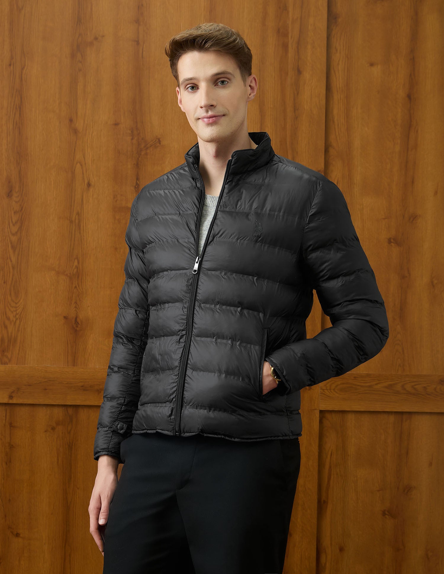 Reversible Equestrian Aisle Theater Jacket Black - U.S. Polo Assn. India | Large