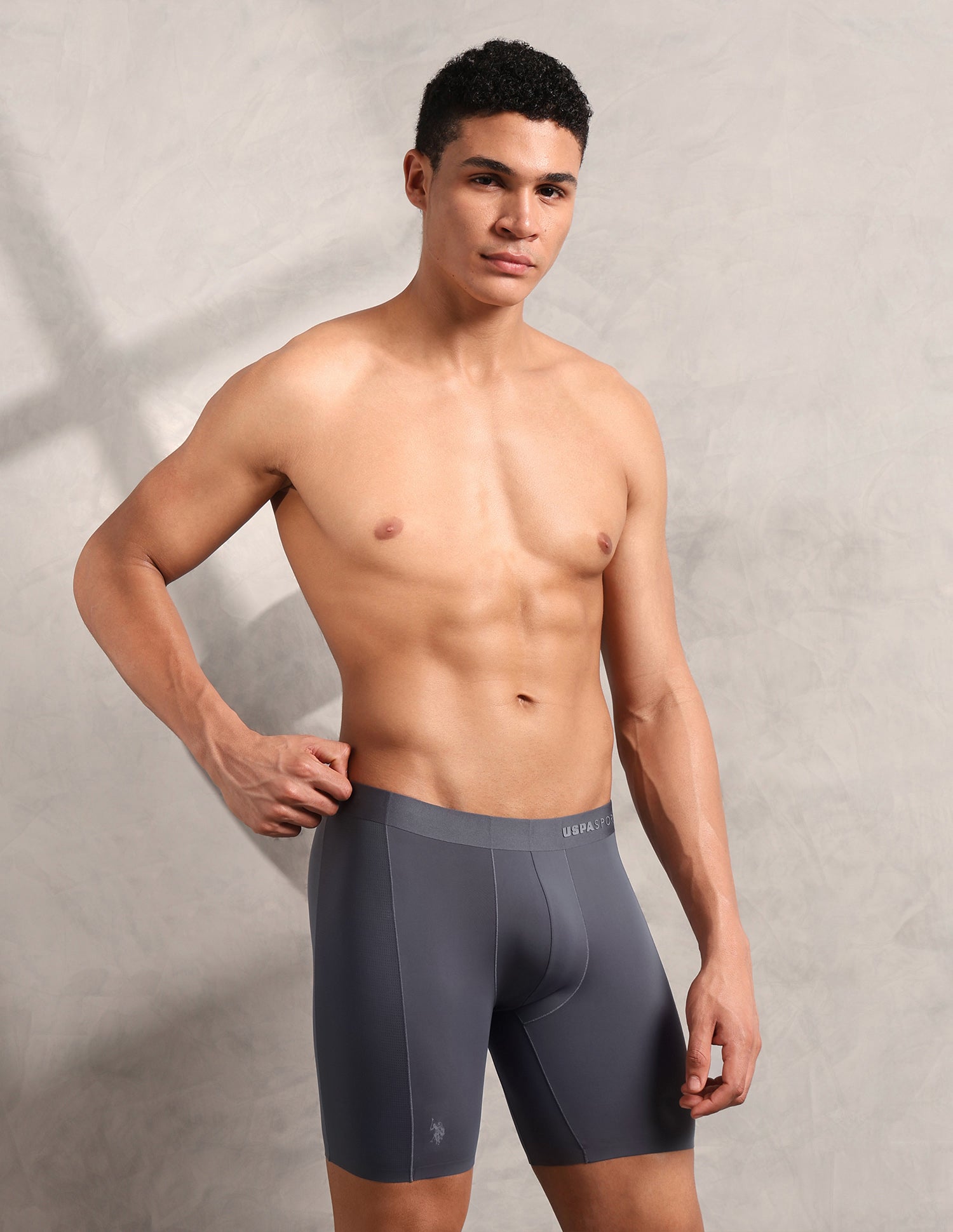 High Stretch Seamless RT003 Long Trunk Dull Grey - U.S. Polo Assn. India | Large