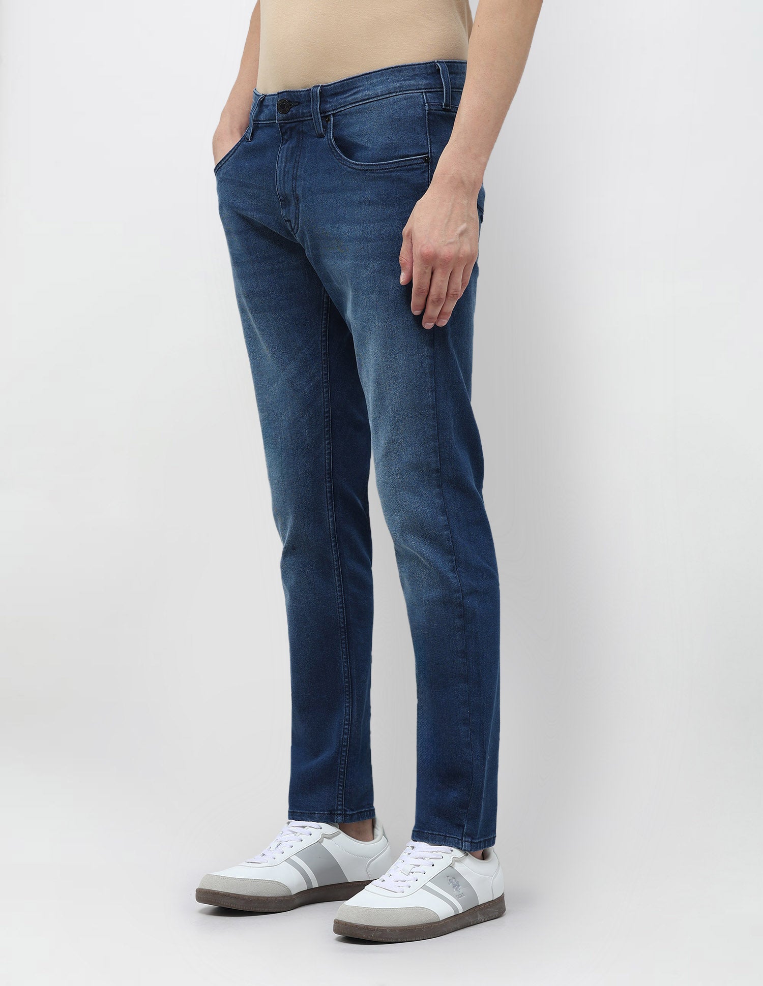 Brandon Slim Tapered Fit Blue Jeans Indigo - U.S. POLO ASSN. | Large