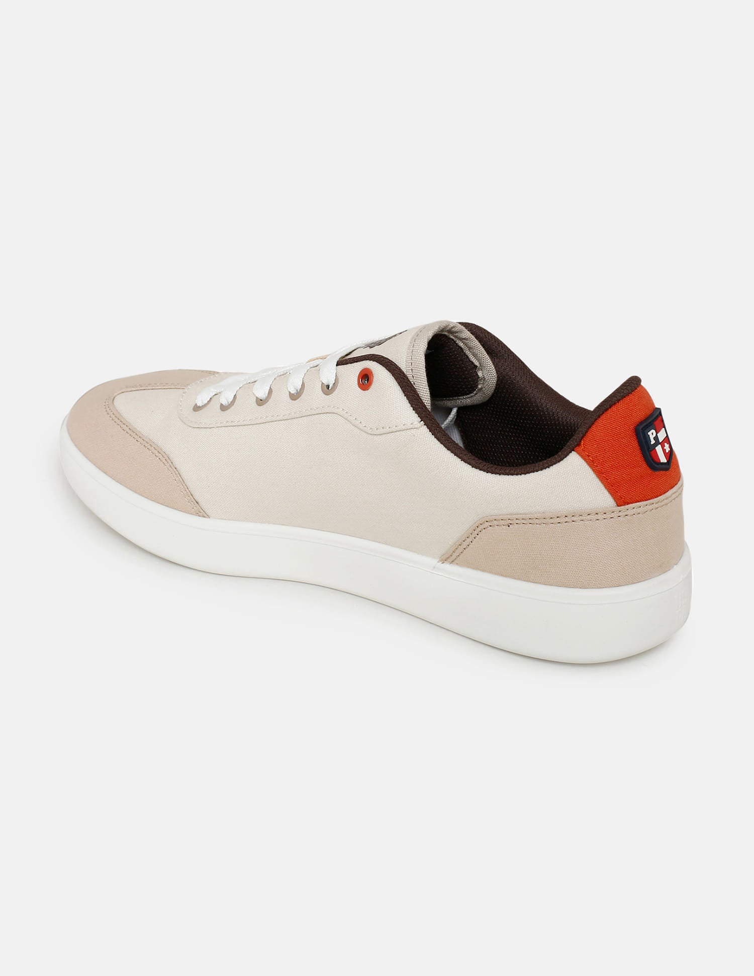 Men Brand Printed Hover Sneakers Beige - U.S. Polo Assn. India | Large