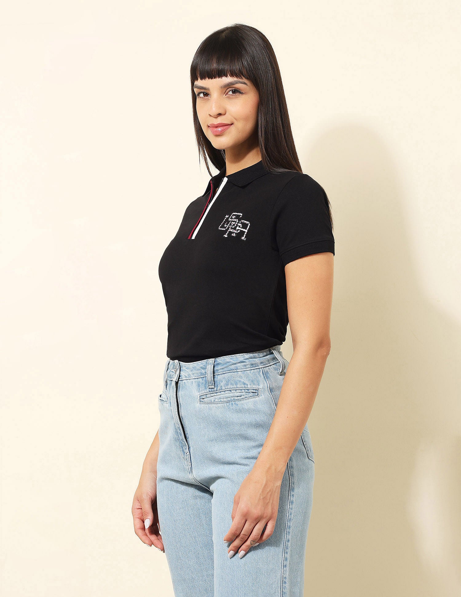 Regular Fit Solid Polo Shirt Black - U.S. POLO ASSN. | Large