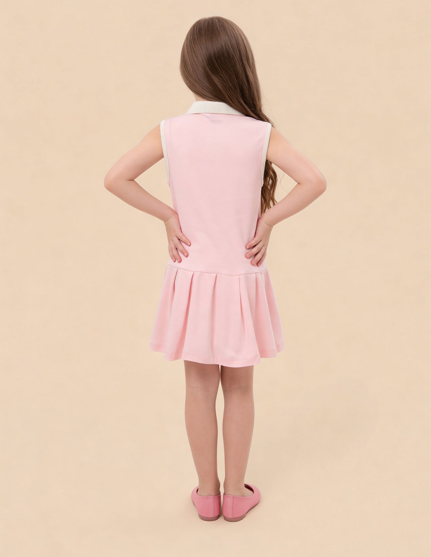 Drop Waist A-Line Knitted Dress Pink - U.S. Polo Assn. India | Large