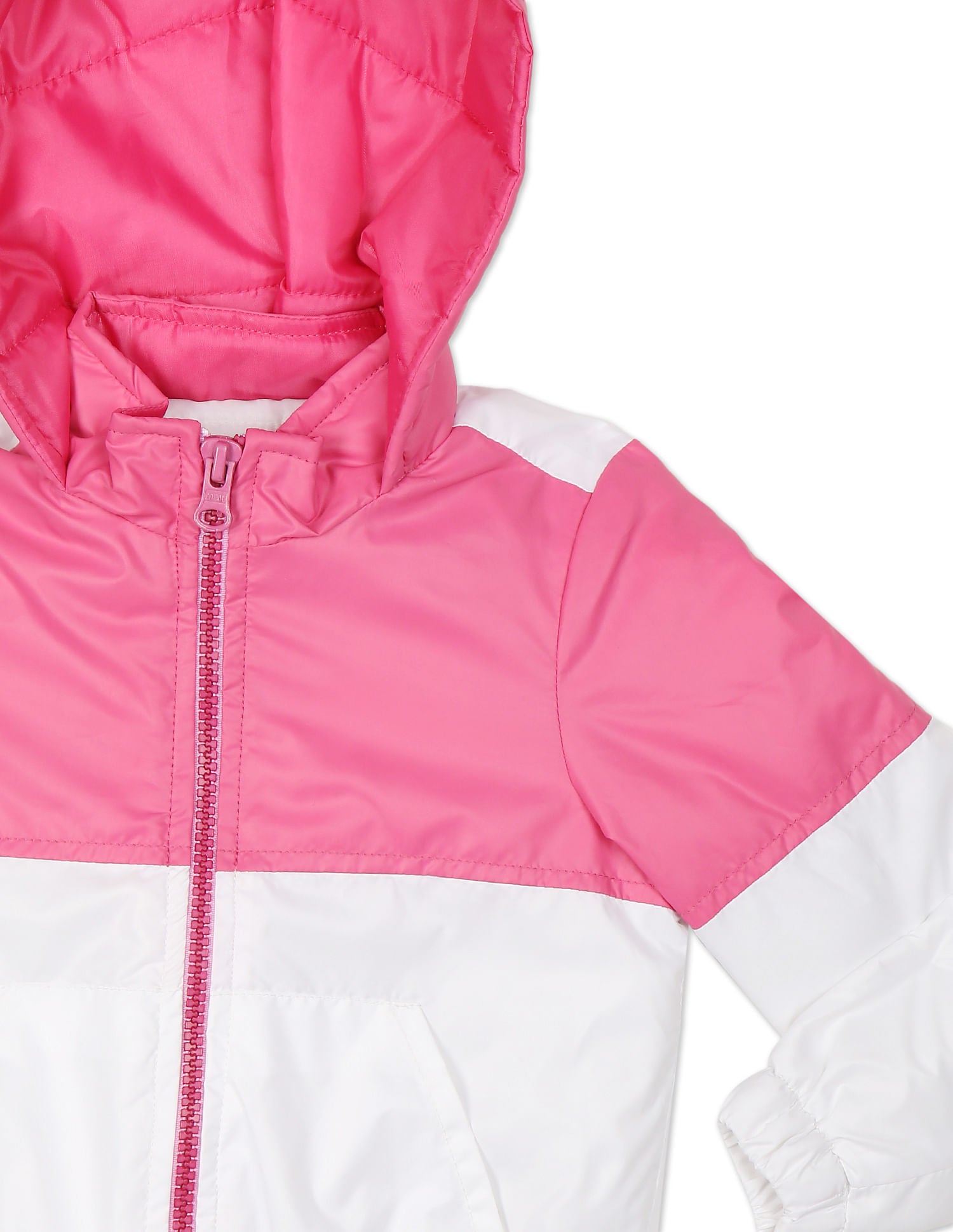 Girls Light Pink and White Colour Block Jacket Light Pink and White - U.S. POLO ASSN. | Large