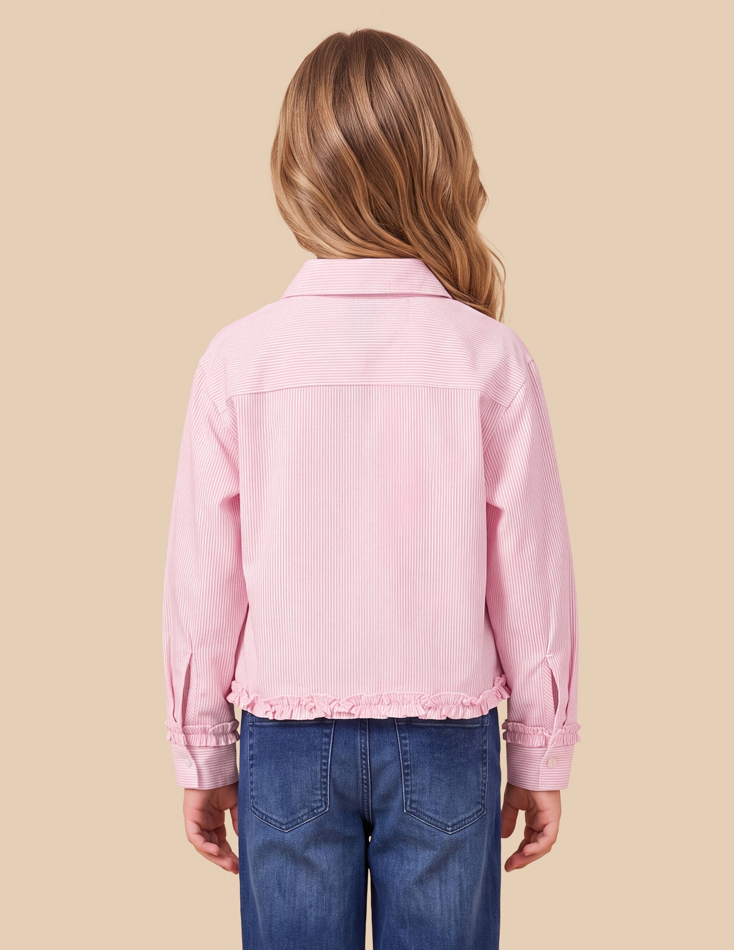 Vertical Striped Relaxed Fit Top Pink - U.S. Polo Assn. India | Large