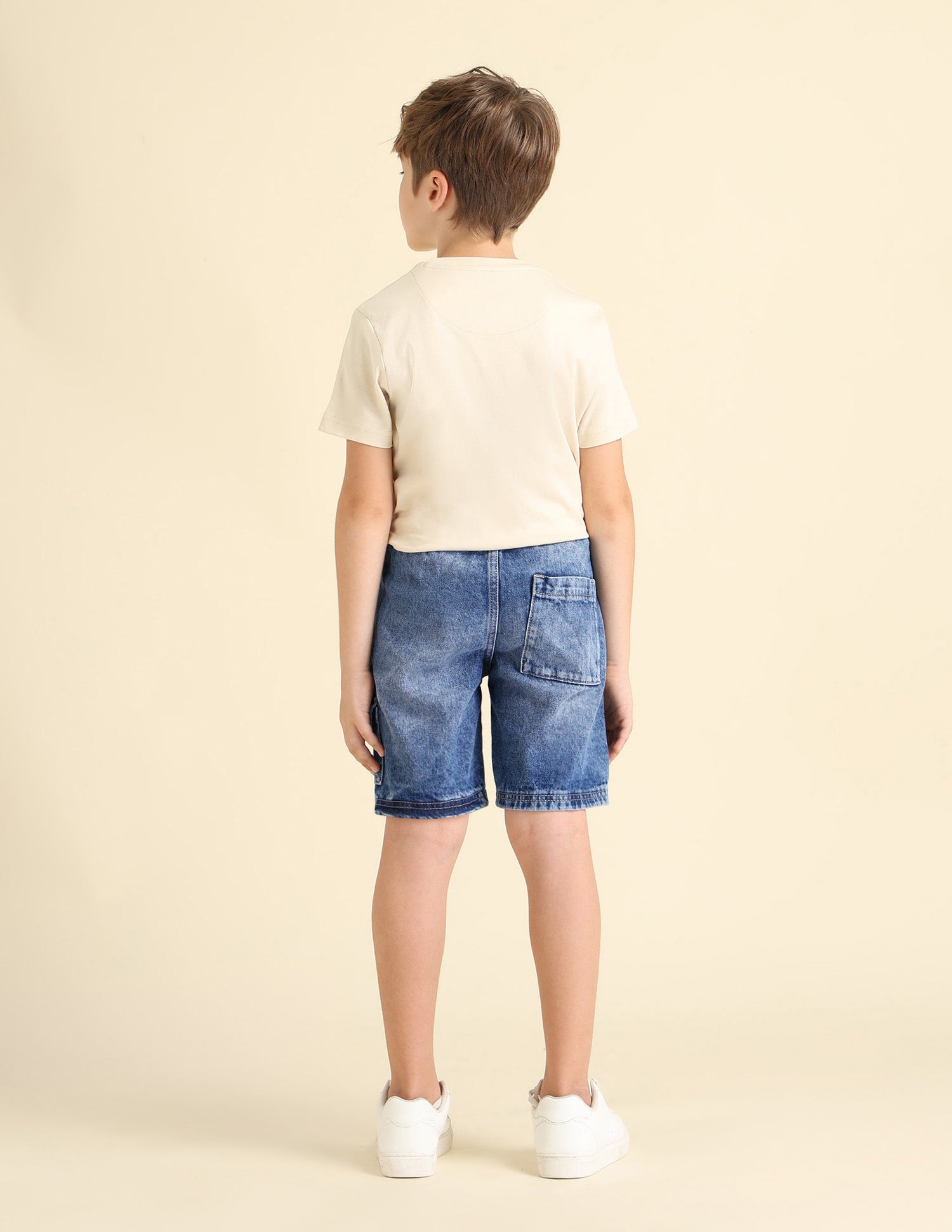 Boys Regular Fit Denim Shorts Medium Wash - U.S. POLO ASSN. | Large