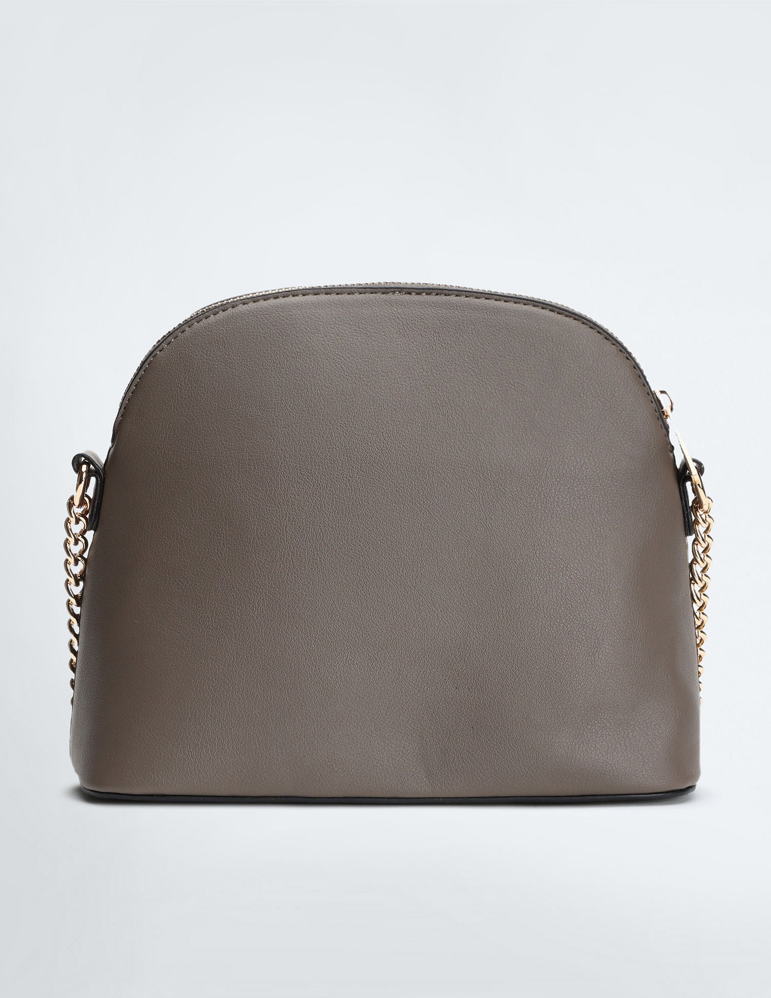 Chain Detail Dome Sling Bag Grey - U.S. POLO ASSN. | Large