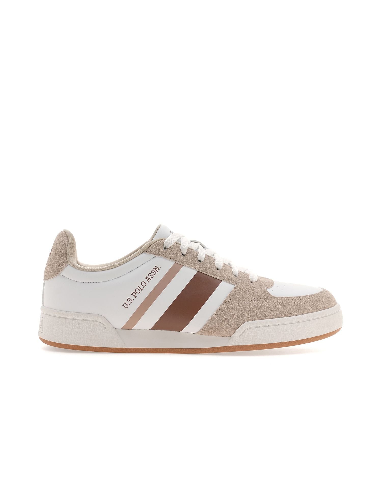 Men Roger Colourblocked Sneakers Beige - U.S. POLO ASSN. | Large