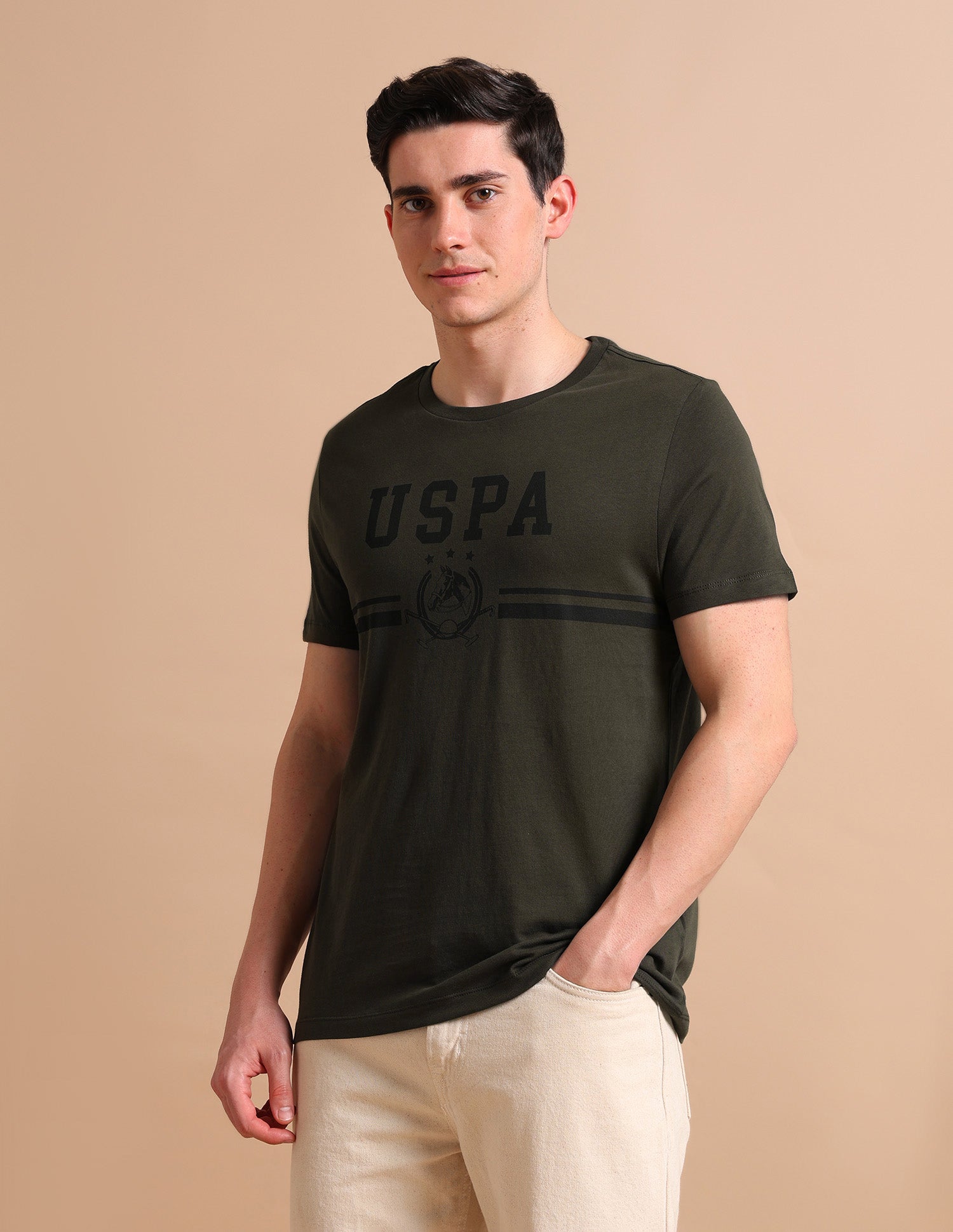 Bold Logo T-Shirt Olive - U.S. POLO ASSN. | Large