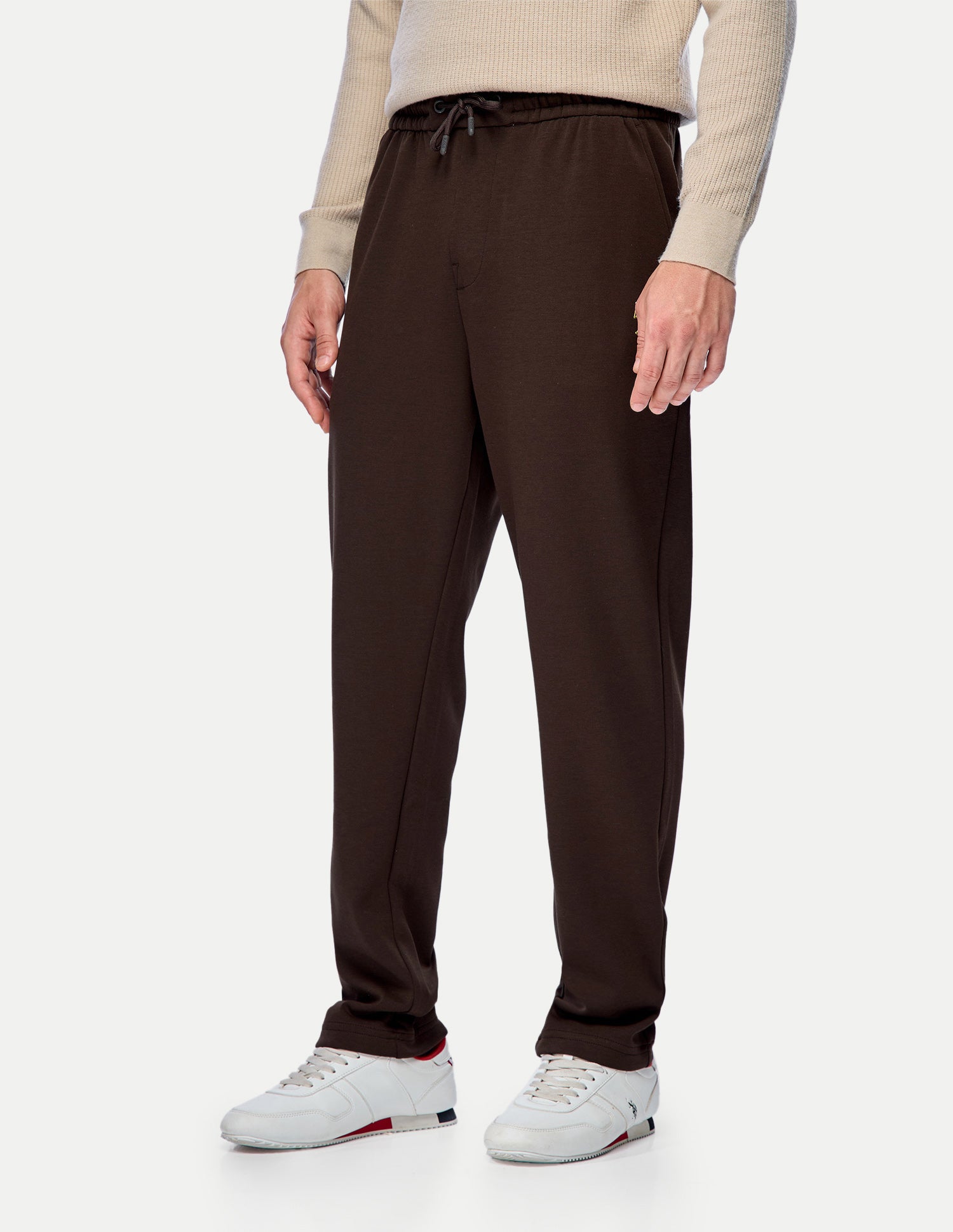 Solid Regular Fit Track Pants Brown - U.S. Polo Assn. India | Large